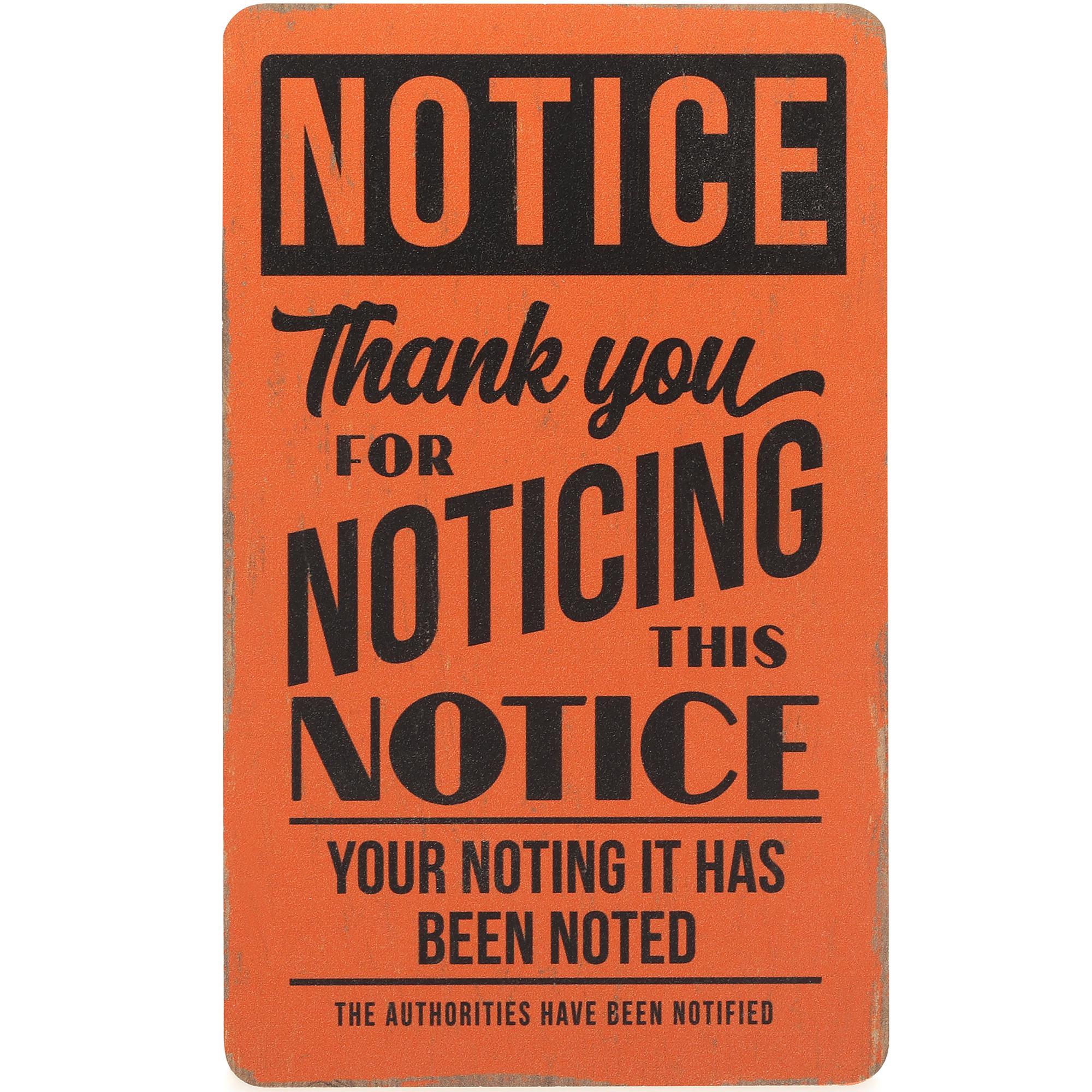 Noticing This Notice Wood Wall Decor image