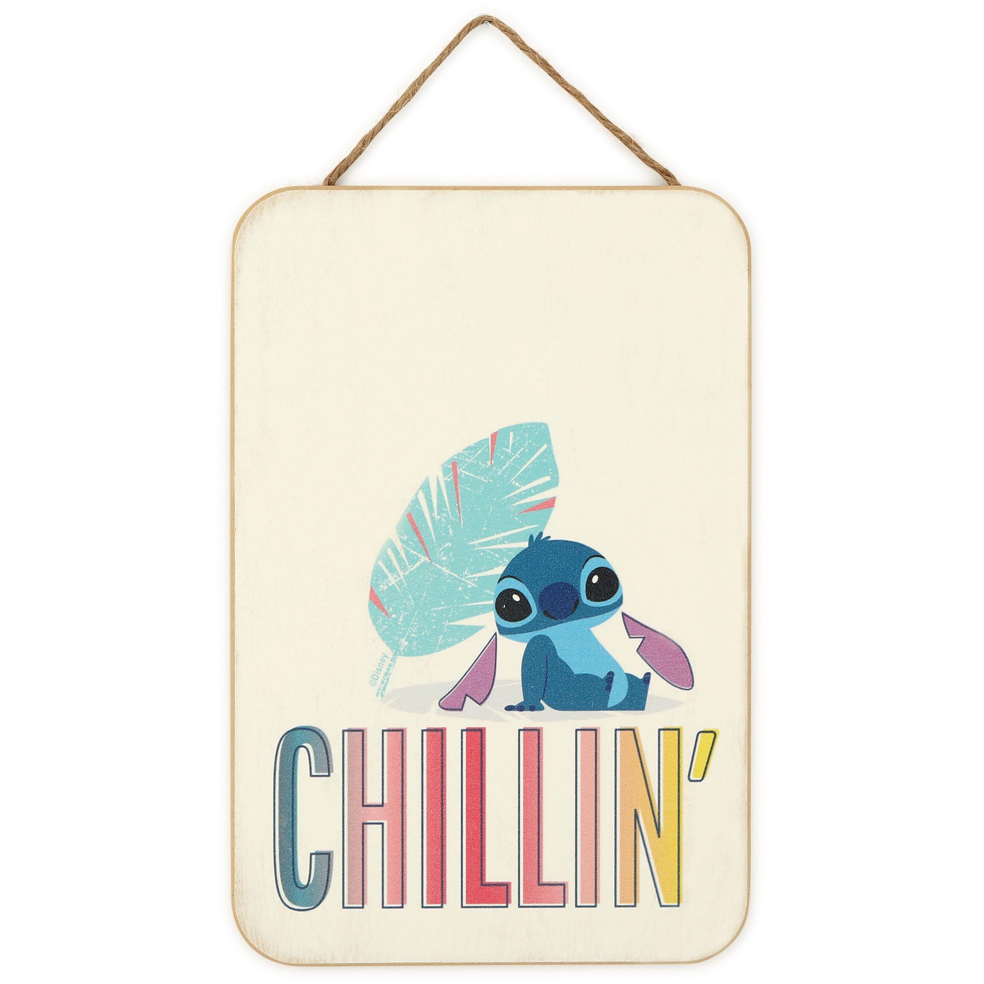 Disney Lilo & Stitch - "Chillin" Hanging Wood Wall Decor image
