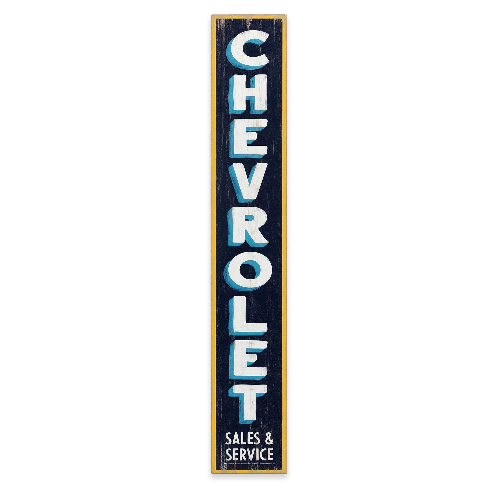 Chevrolet Sales & Service Rounded Vertical Wood Wall Decor image