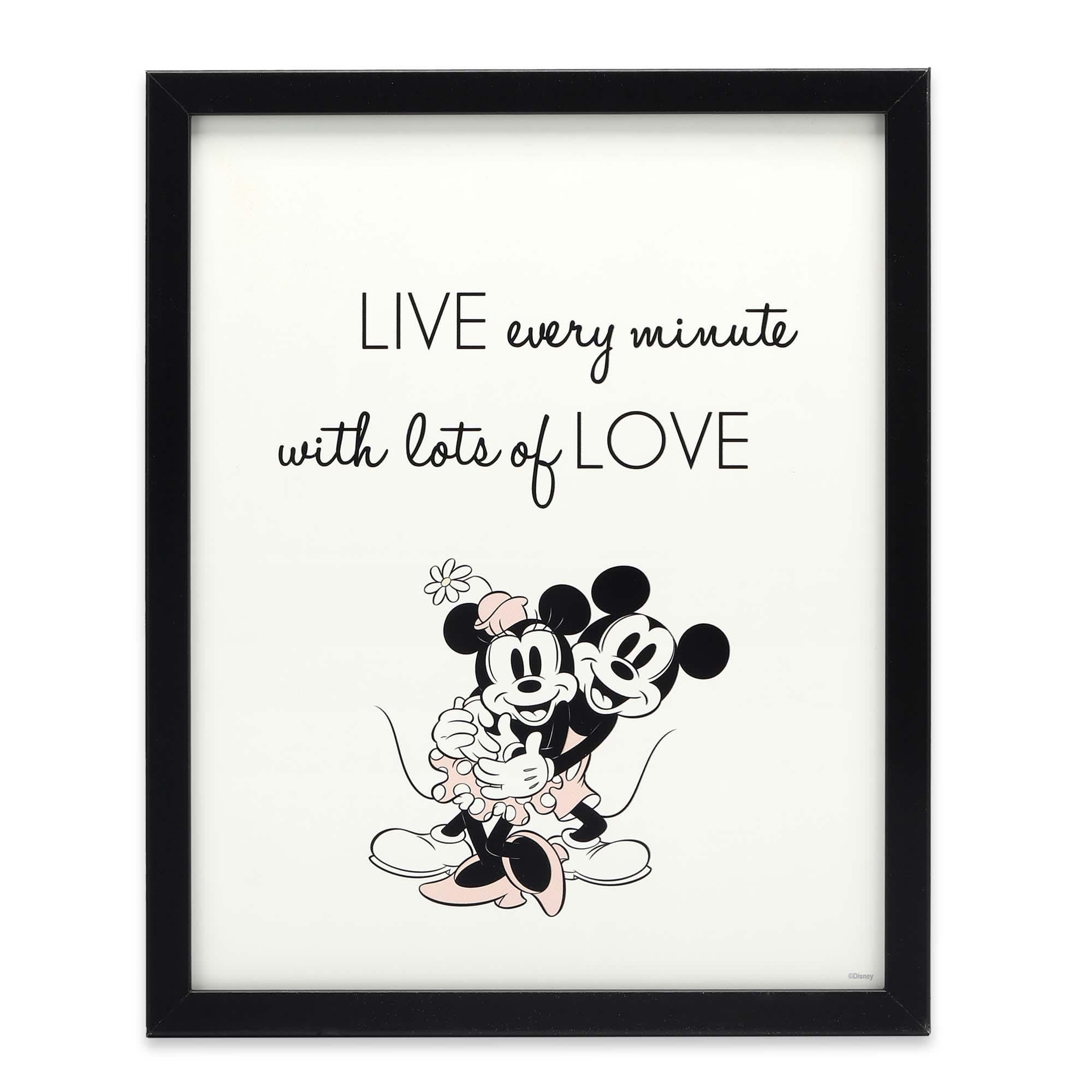 Disney Mickey & Minnie Live & Love Wood Wall Decor image