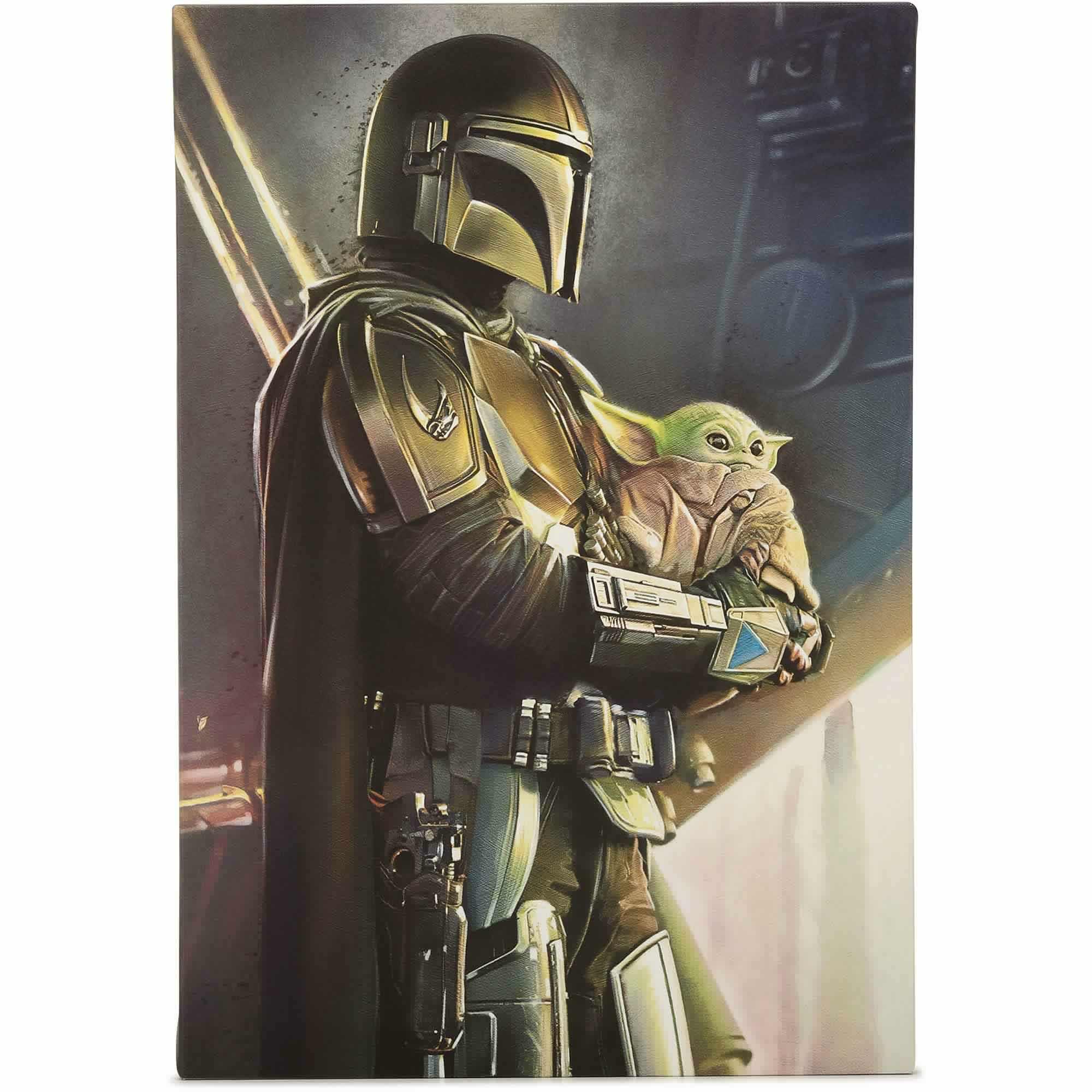 Disney Star Wars: The Mandalorian - Mando With Grogu Canvas Wall Decor image