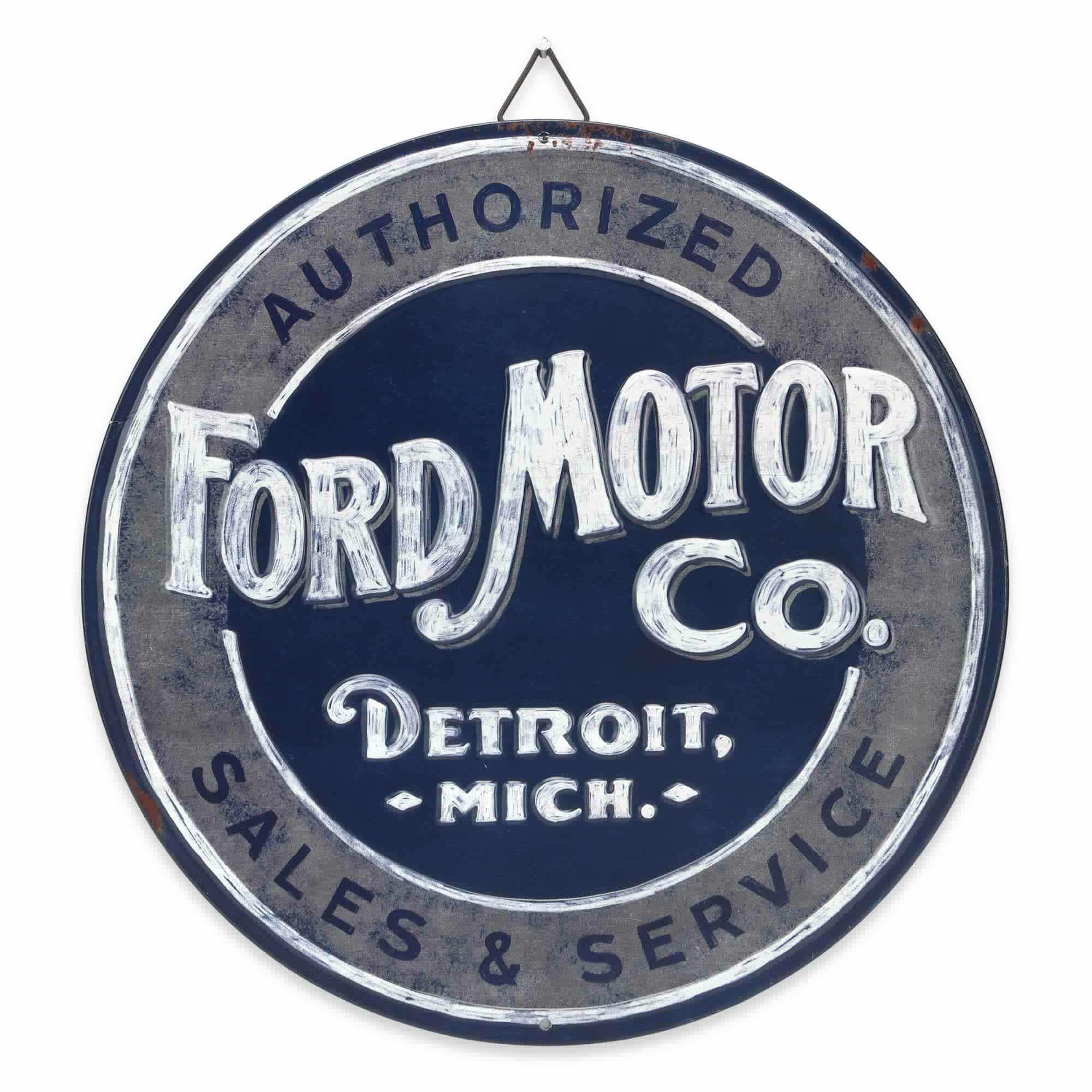 Ford Motor Co. Vintage Round Metal Sign image