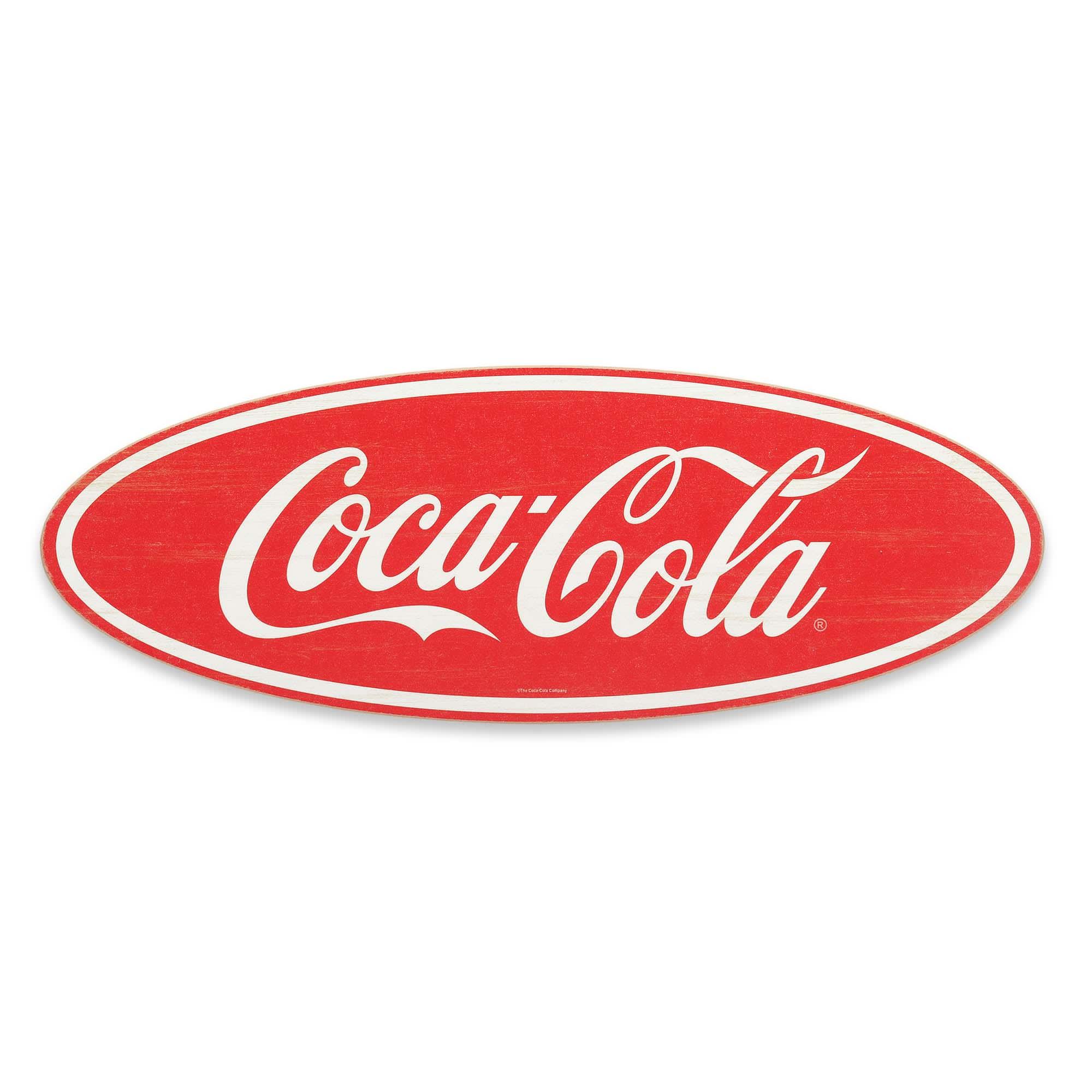 Coca-Cola Classic Oval Logo Wood Wall Decor image