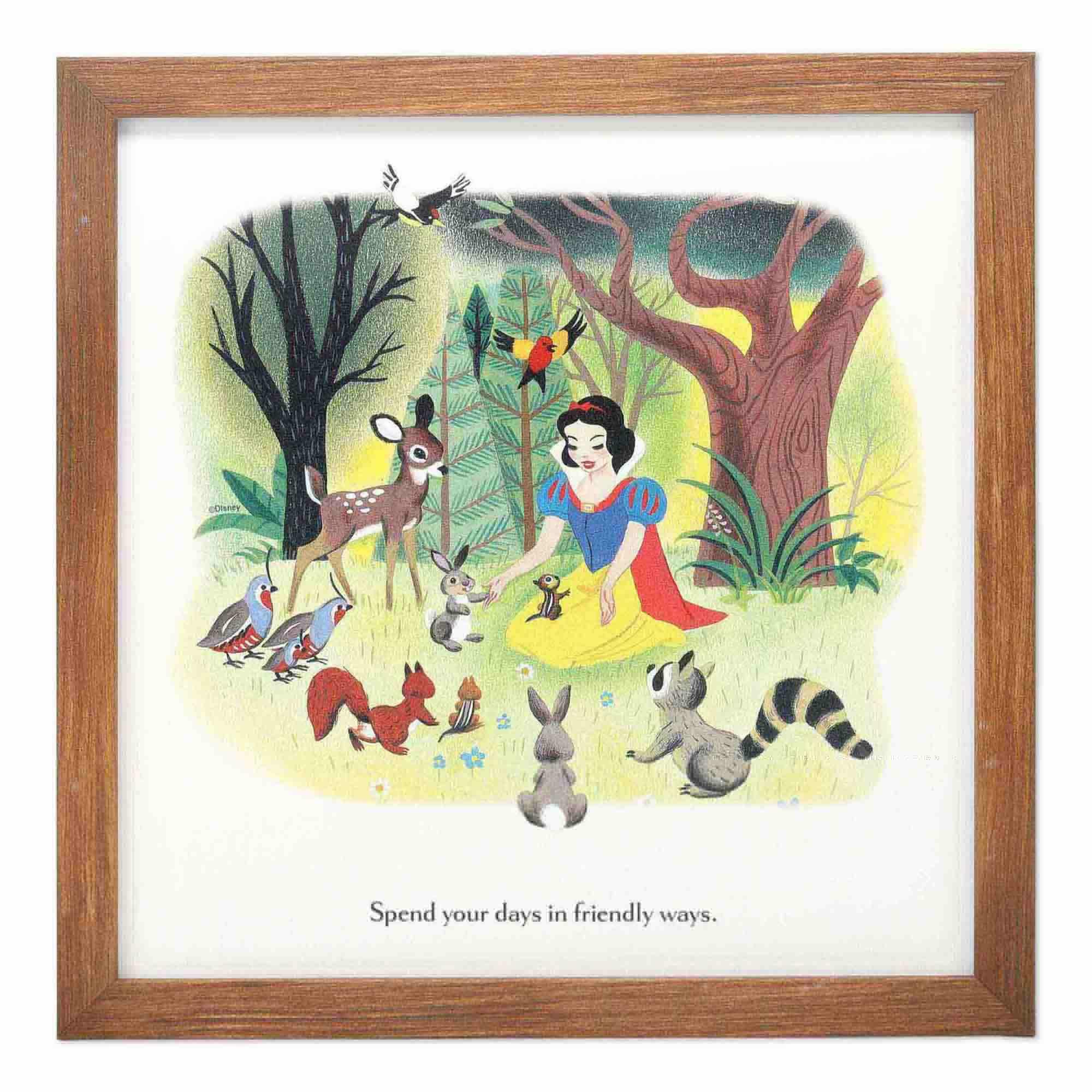 Disney Snow White Golden Book Framed Wood Wall Decor image