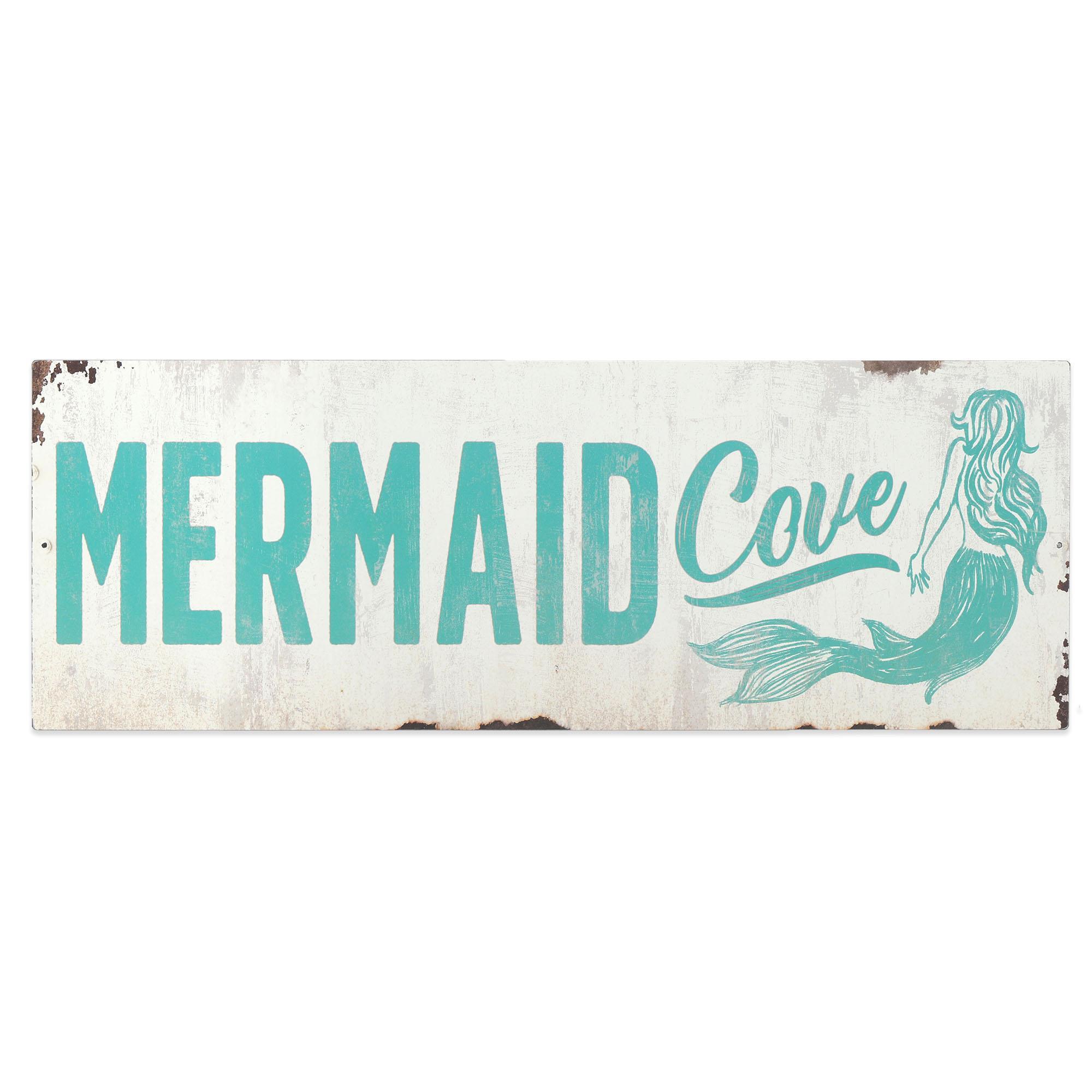 Mermaid Cove Metal Street Sign Wall Decor