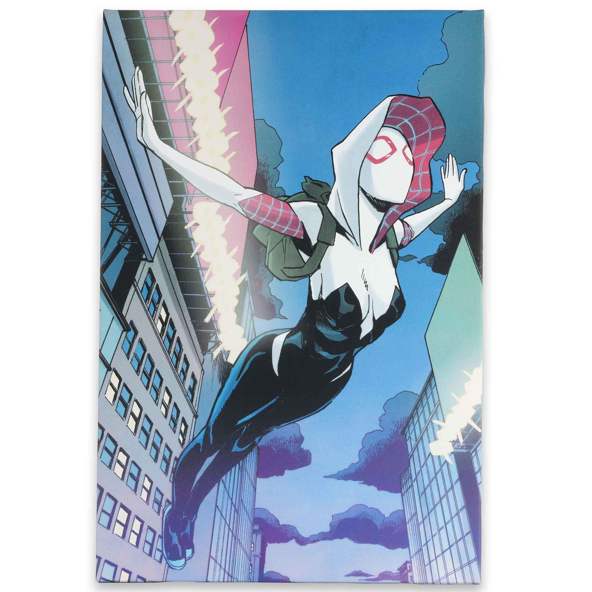 Spider-Man Ghost Spider Gwen Stacy Graceful Fall Canvas Wall Decor image