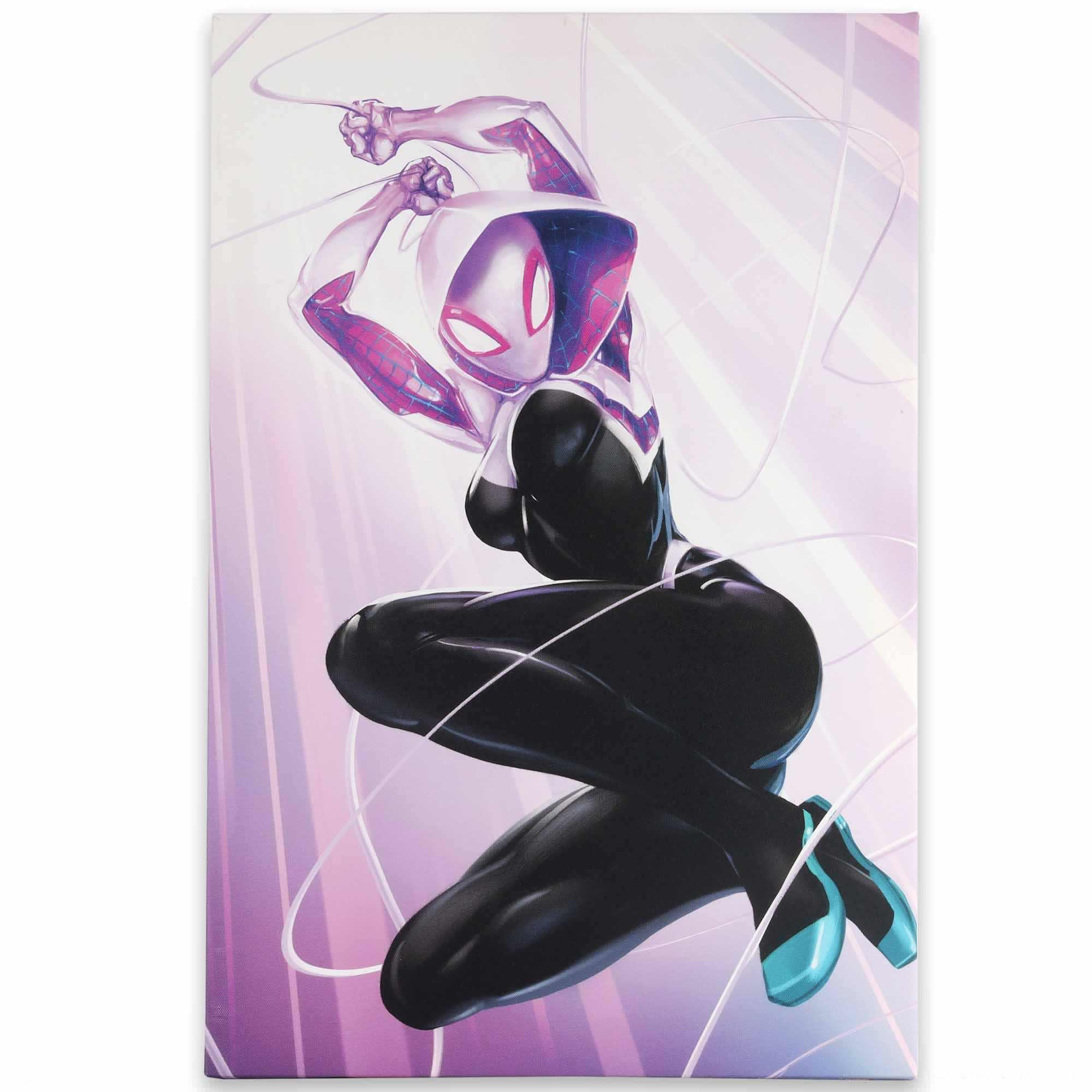 Spider-Man Ghost Spider Gwen Stacy Light Flash Webs Canvas Wall Decor image