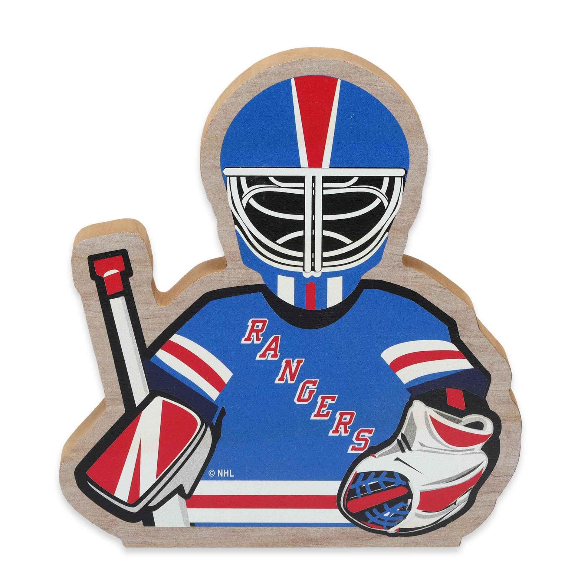 National Hockey League NHL New York Rangers Goalie Tabletop Wood Decor image
