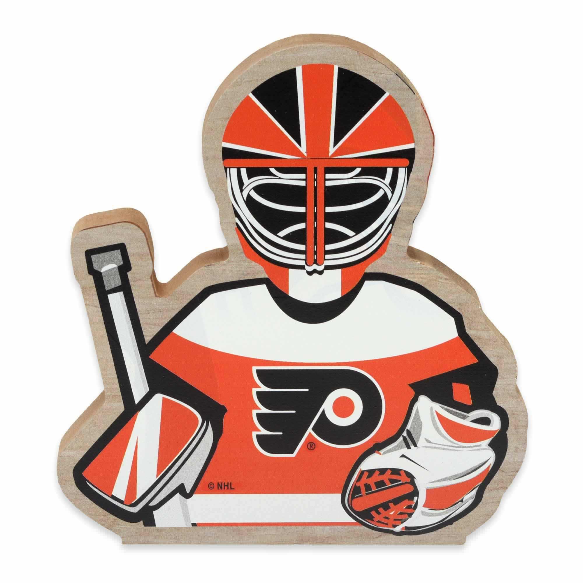 National Hockey League NHL Philadelphia Flyers Goalie Tabletop Wood Decor image