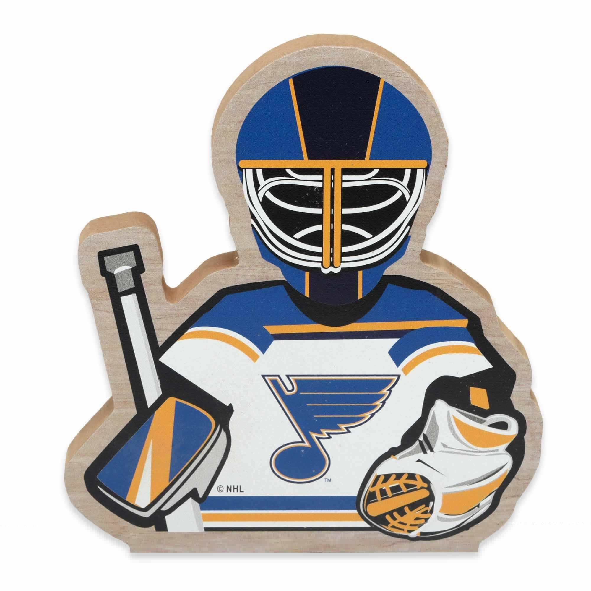 National Hockey League NHL St. Louis Blues Goalie Tabletop Wood Decor image
