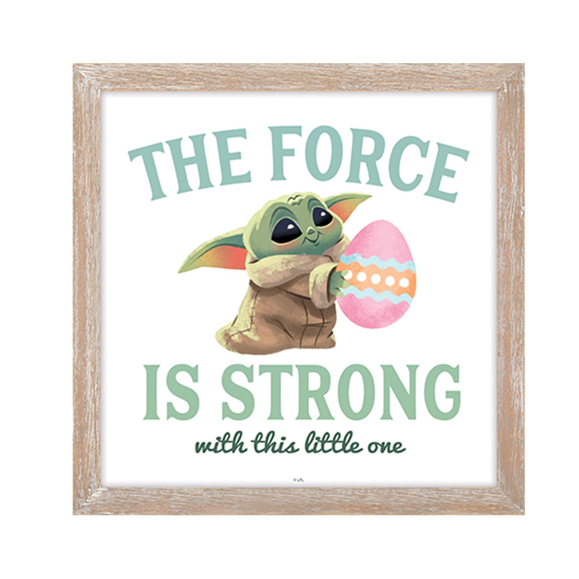 Star Wars The Force Is Strong With This One Framed Wood Wall Decor - Character Art image
