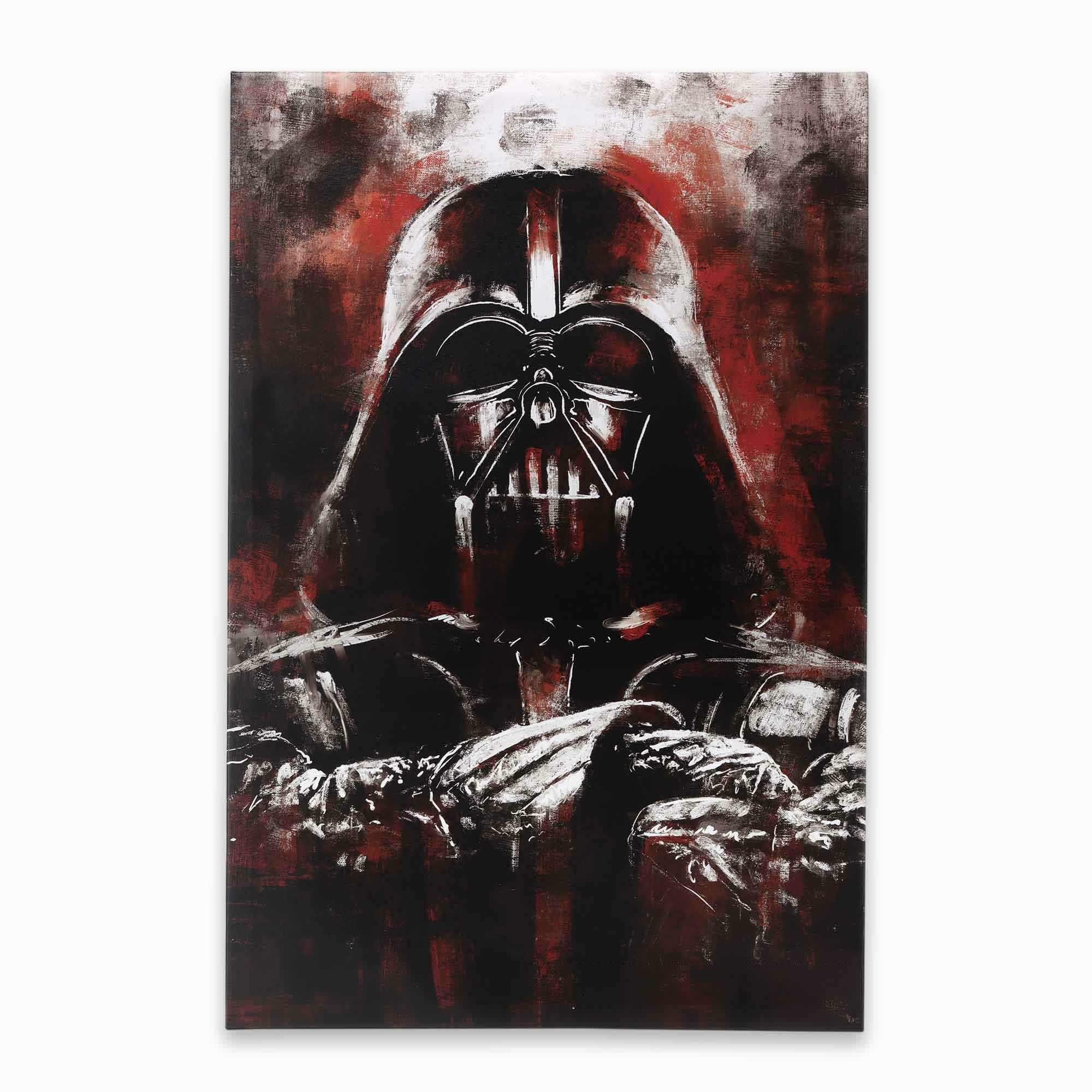 Star Wars Darth Vader Painterly Red Canvas Wall Decor image