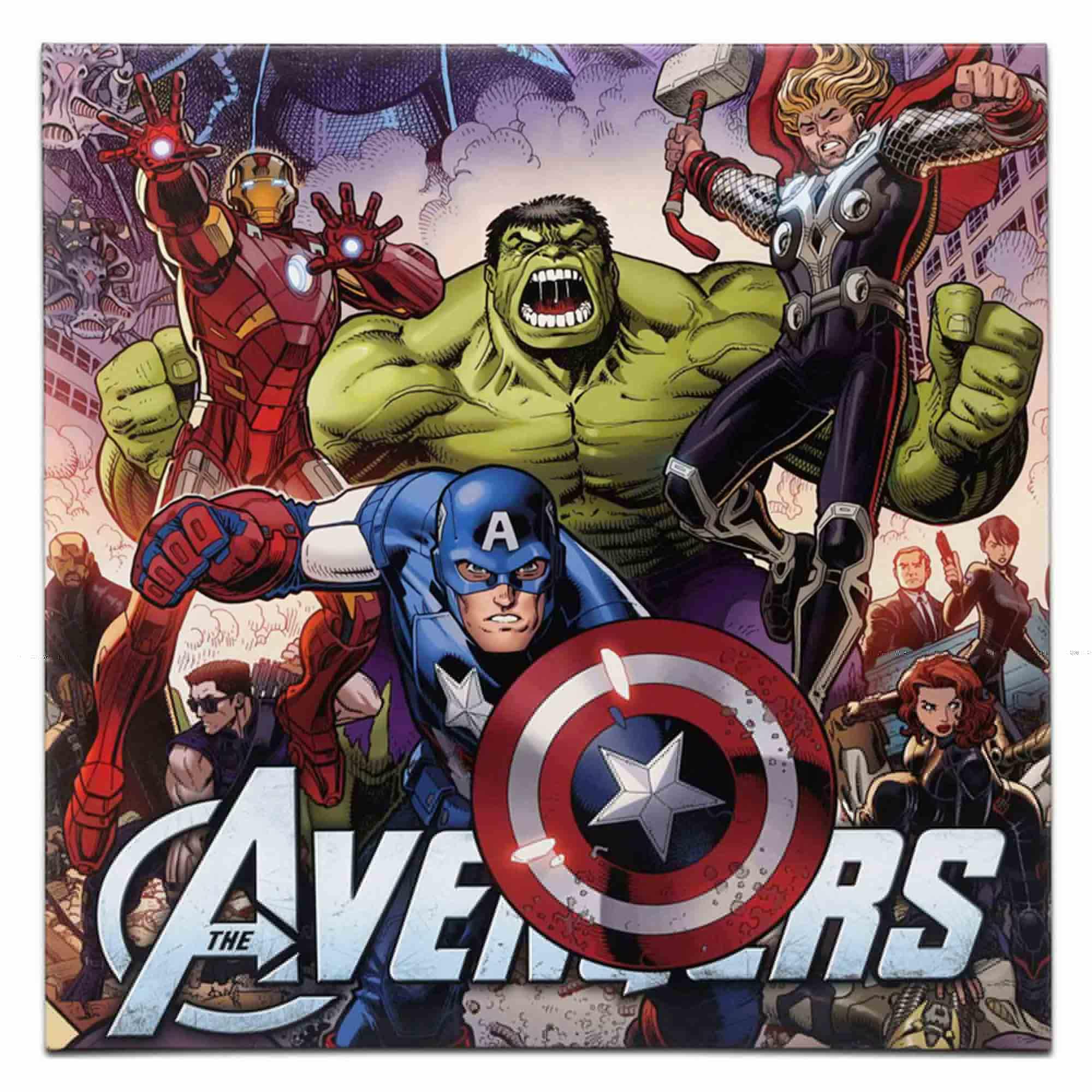 Marvel Avengers Characters in Action Canvas Wall Decor image