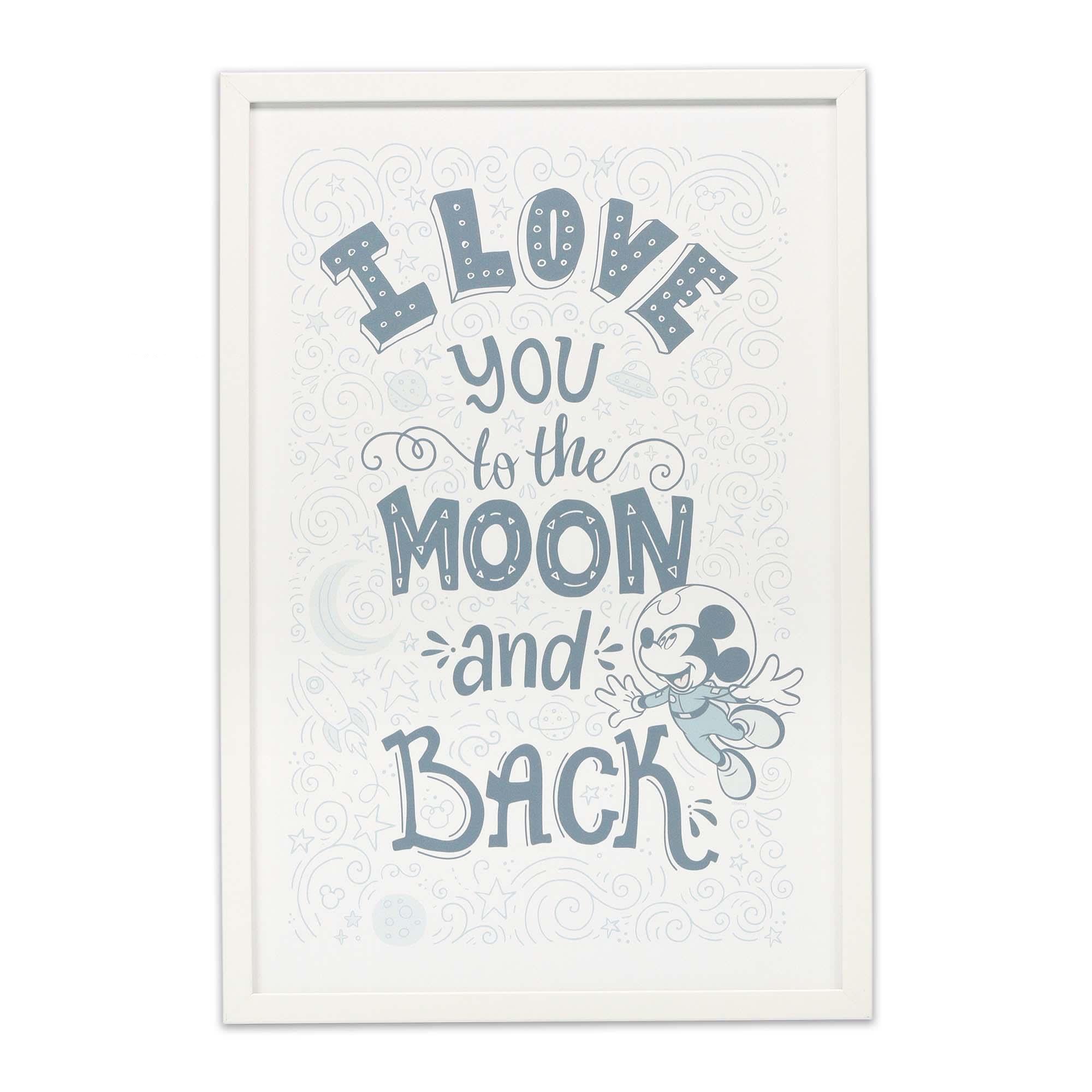 Disney Mickey Mouse To the Moon and Back Framed Wood Wall Décor image