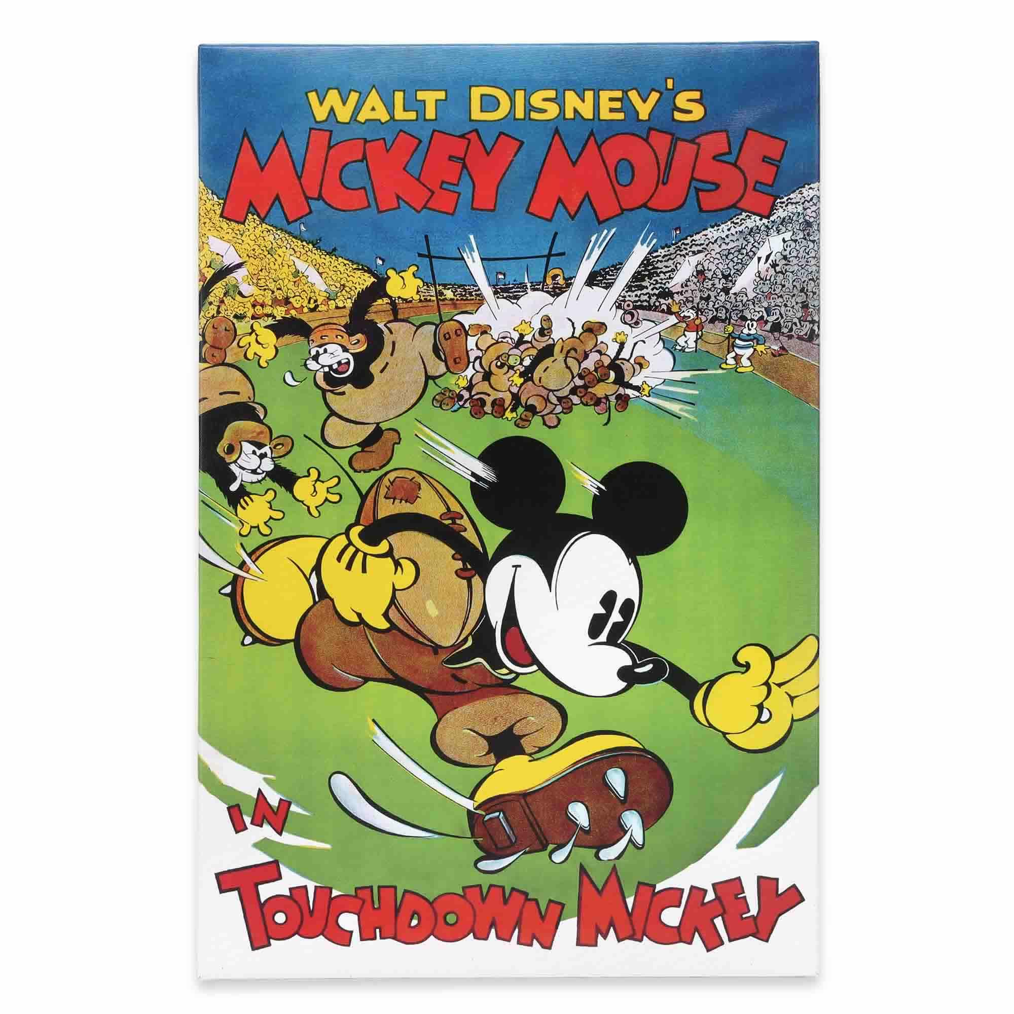 Disney Mickey Mouse Football Classic Movie Cover Canvas Wall Décor image