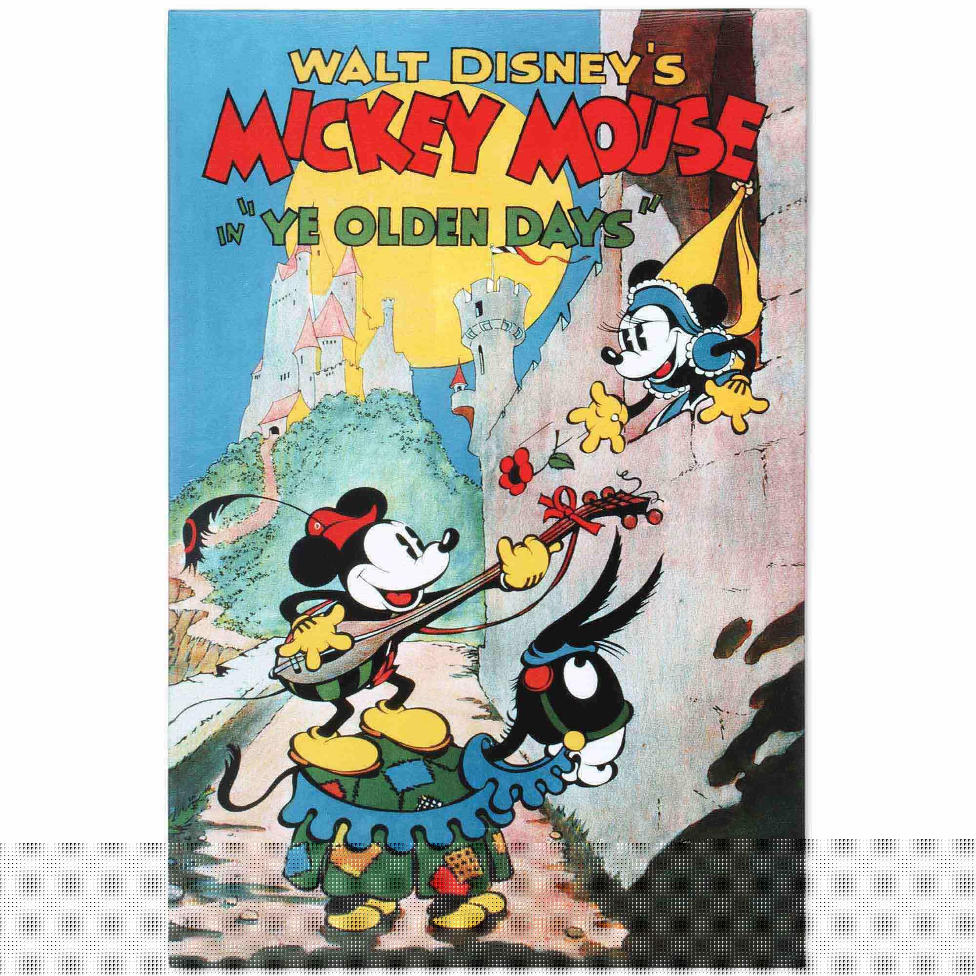 Disney Mickey Mouse Ye Olden Days Classic Movie Cover Canvas Wall Decor image