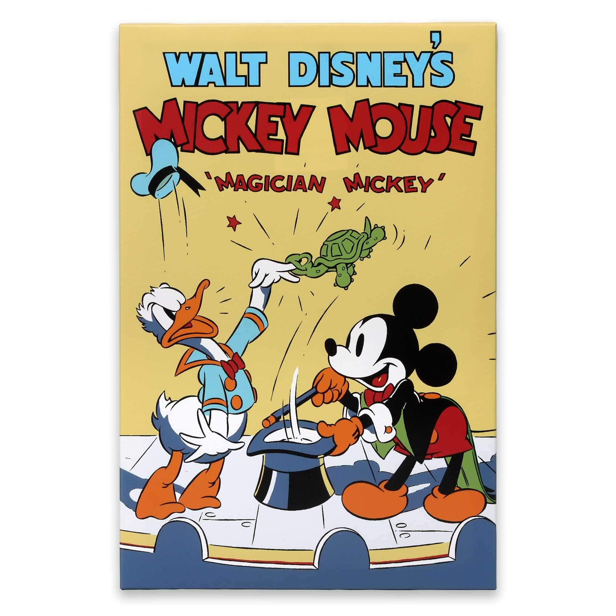 Disney Mickey Mouse Magician Classic Movie Cover Canvas Wall Décor image