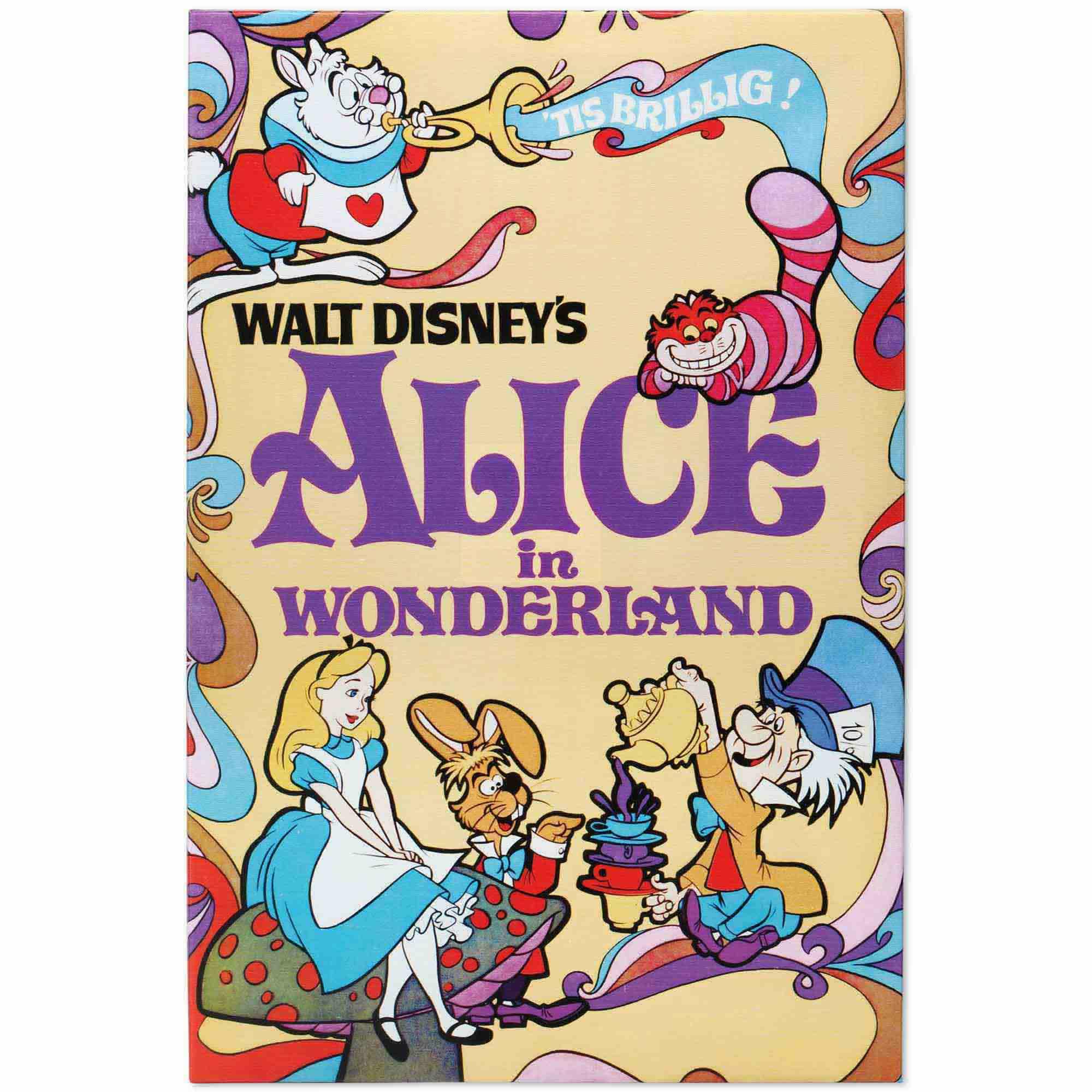 Disney Alice in Wonderland Classic Movie Cover Canvas Wall Decor image