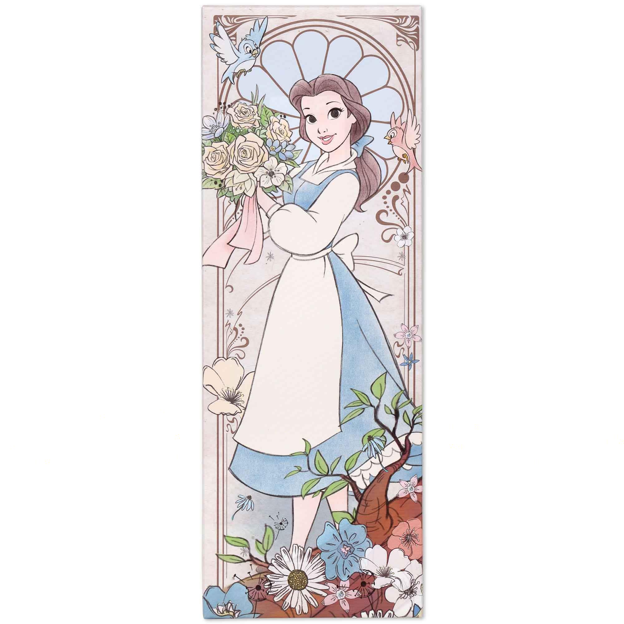 Disney Beauty and the Beast Belle & Bouquet Vertical Canvas Wall Decor image