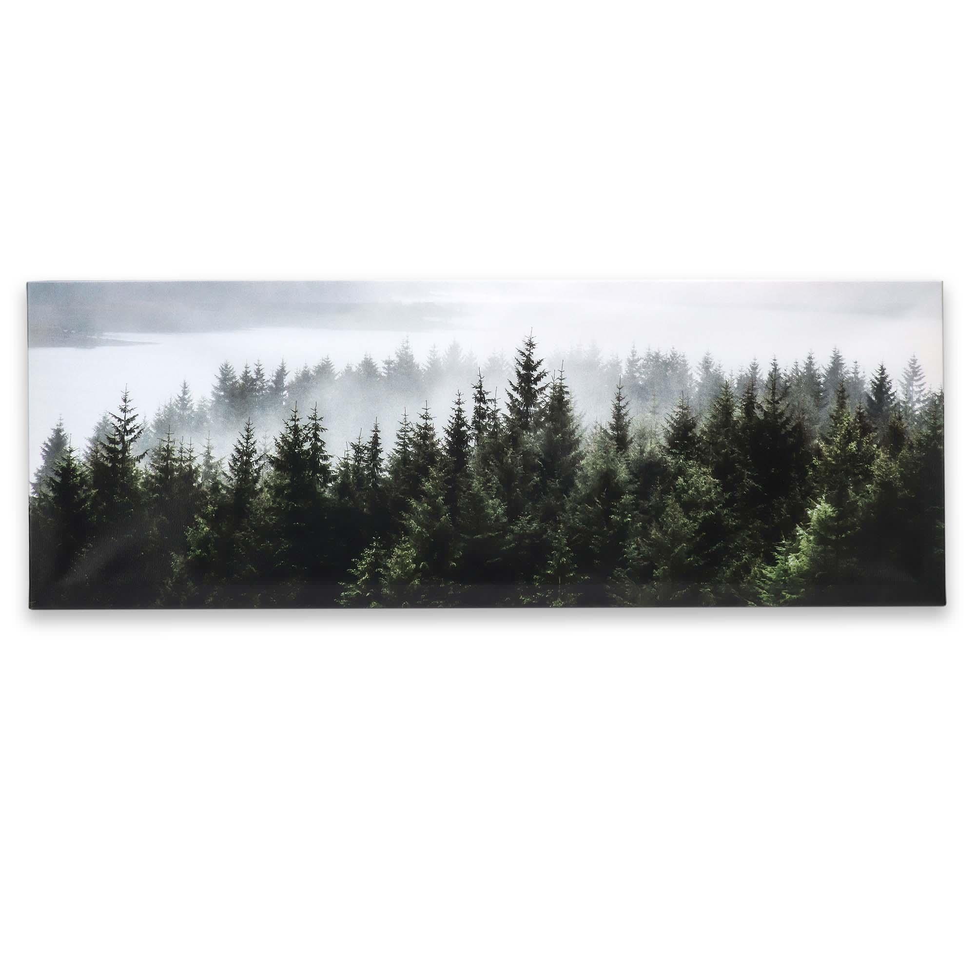 Misty Evergreens Scenic Canvas Wall Decor image