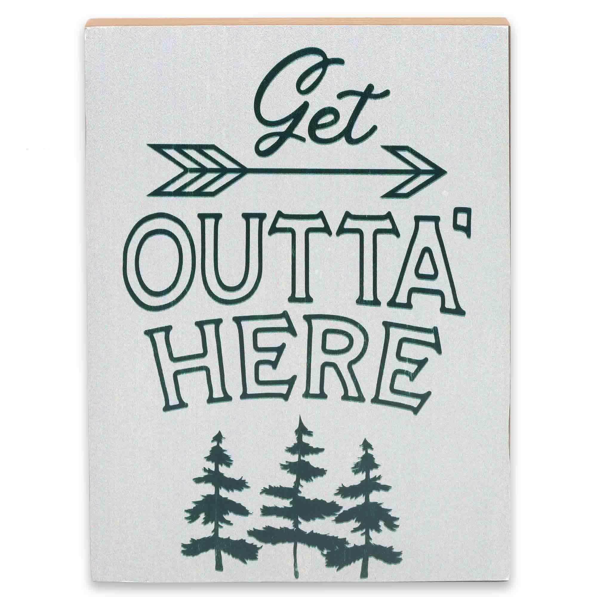 Creative Market Get Outta Here Wood Wall Decor image