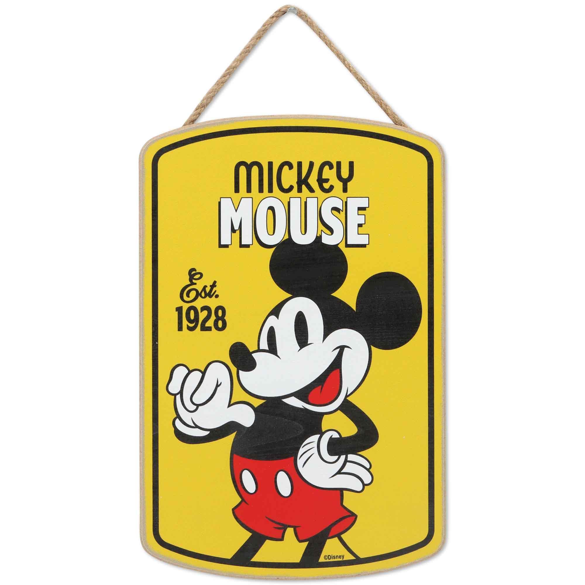 Disney Mickey Mouse Est. 1928 Hanging Wood Wall Decor image