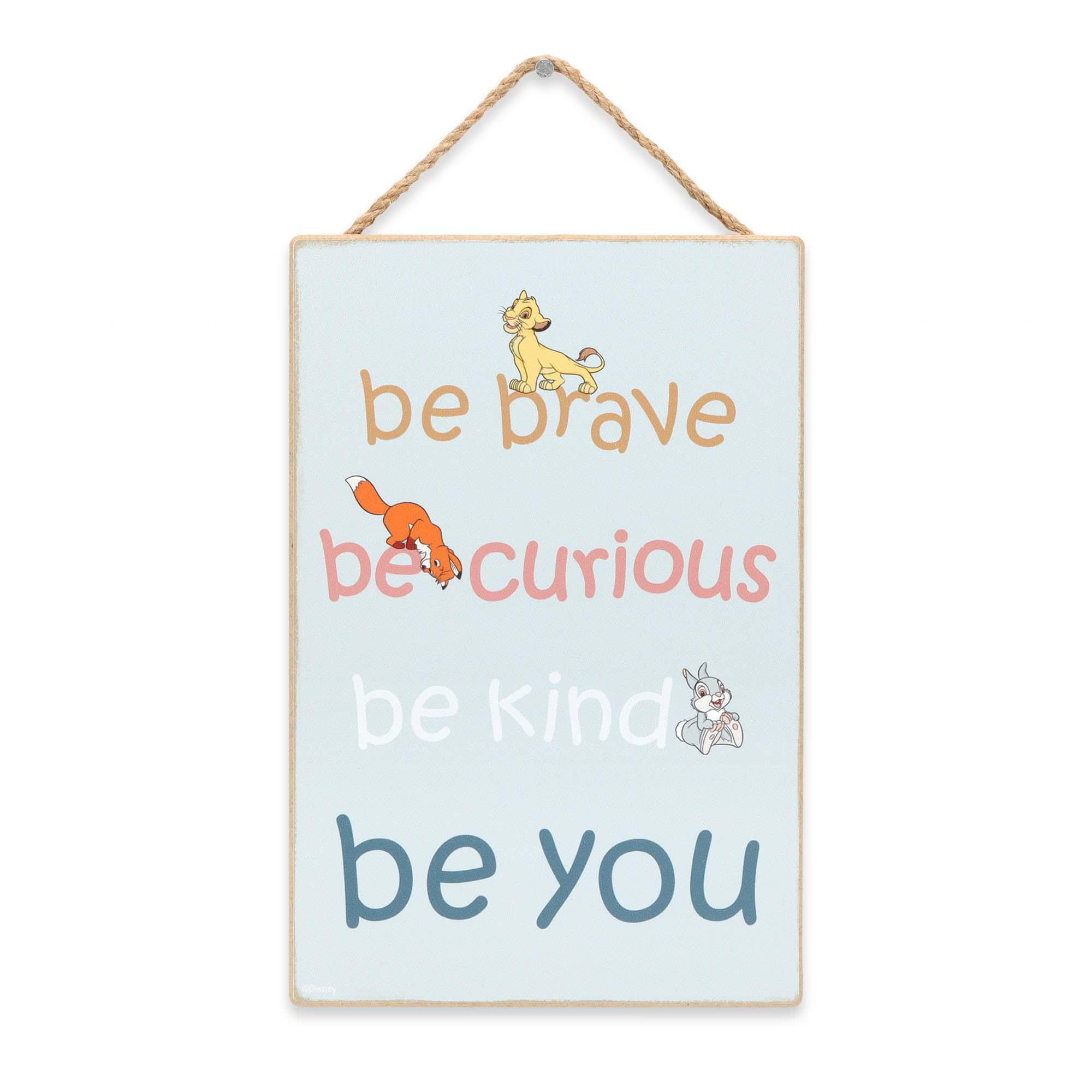 Disney Simba, Tod, & Thumper Be You Hanging Wood Wall Decor image