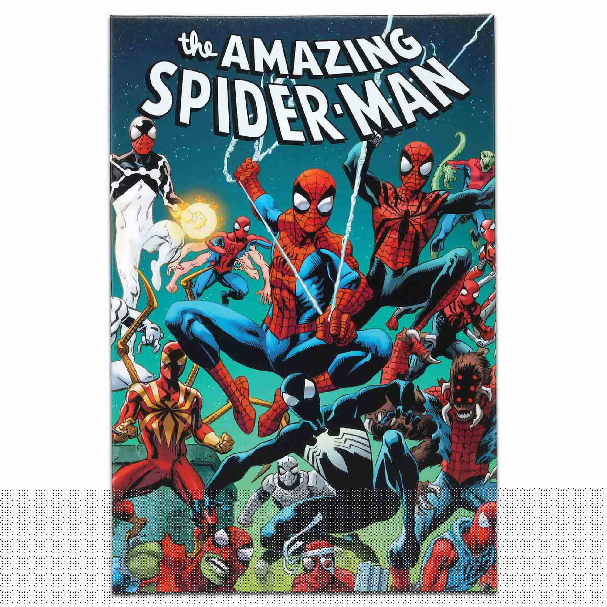 Marvel The Amazing Spider-Man Multiple Spideys Comic Book Cover Canvas Wall Decor image