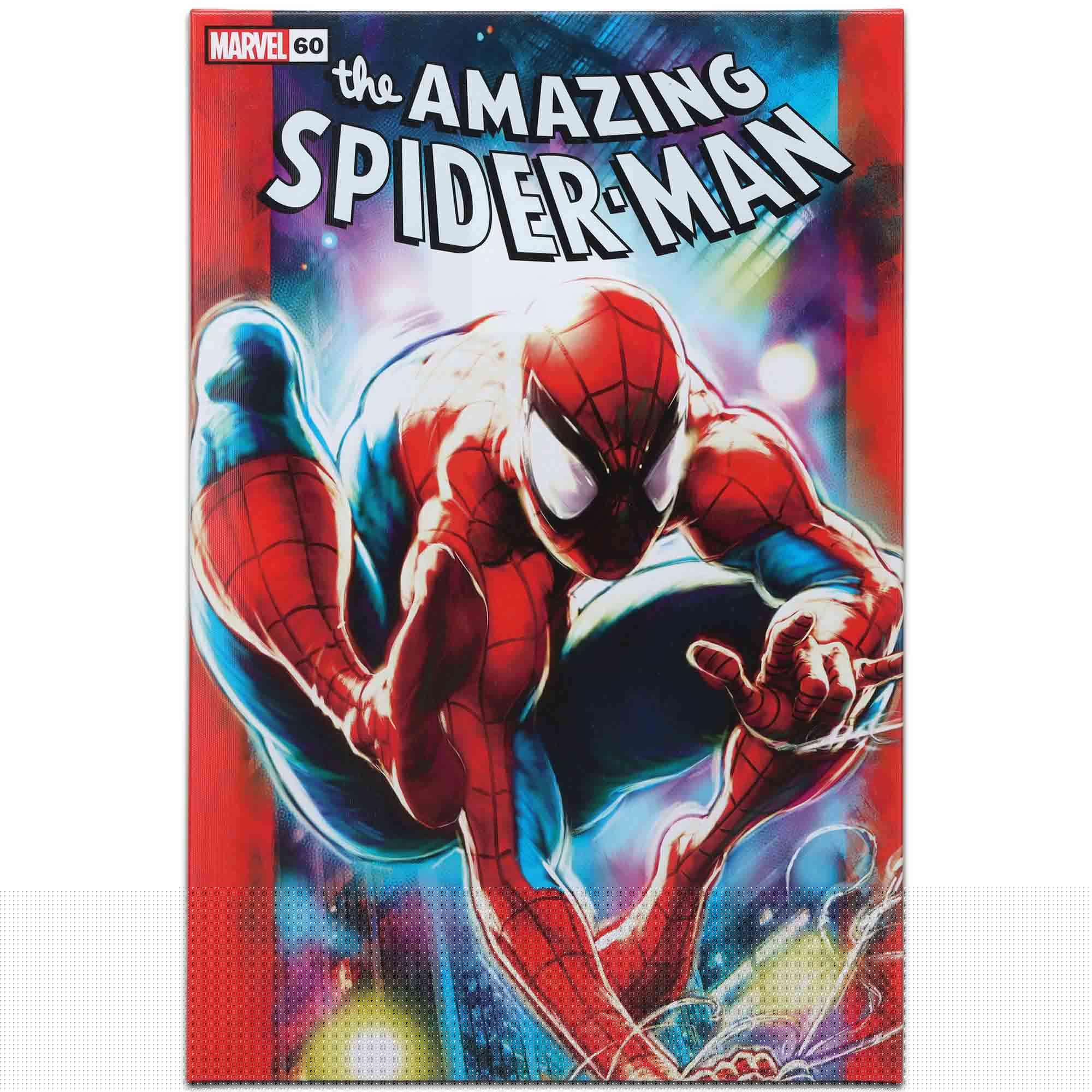 Marvel The Amazing Spider-Man Spidey in City Lights Comic Book Cover Canvas Wall Decor image
