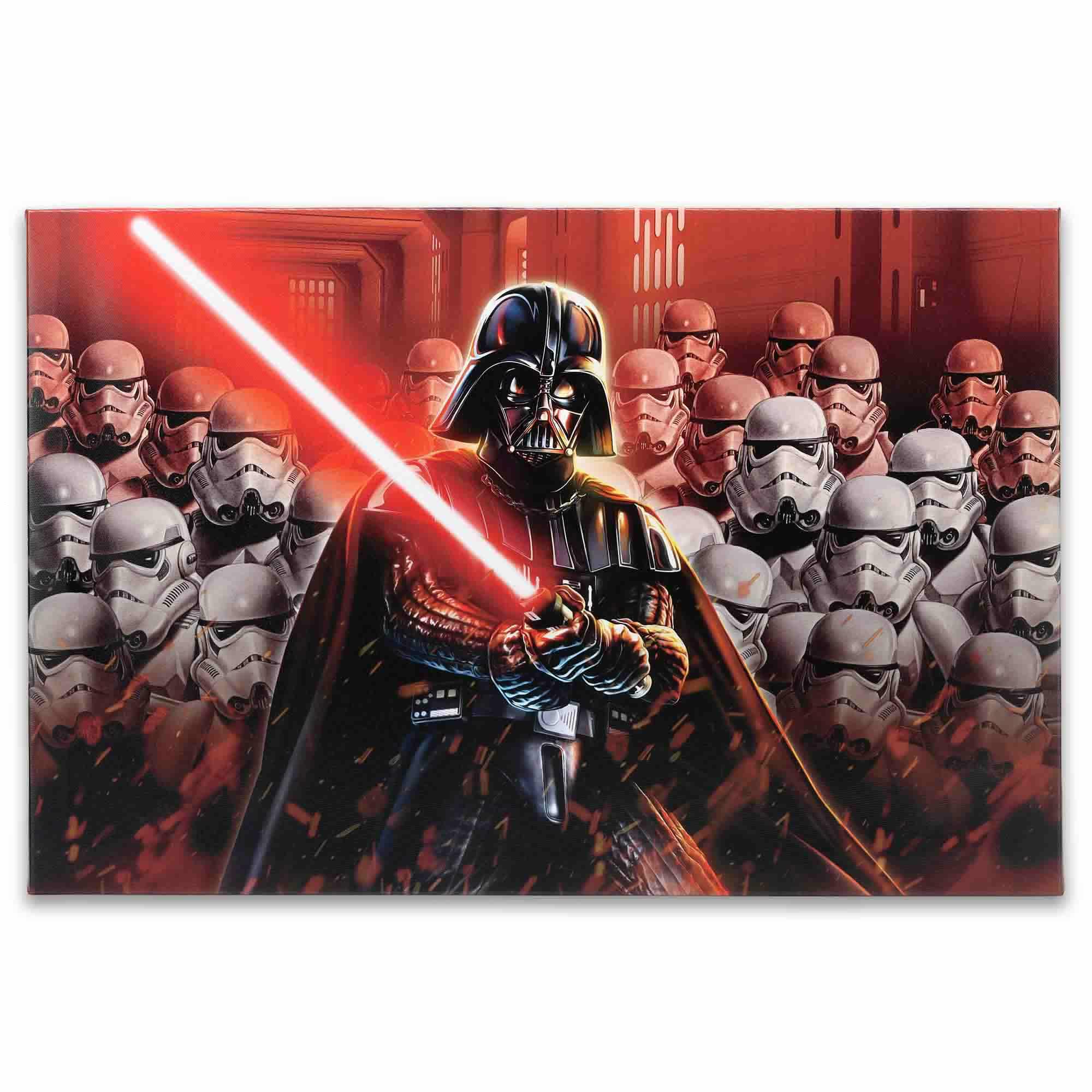 Disney Star Wars Darth Vader & Stormtroopers Canvas Wall Decor image