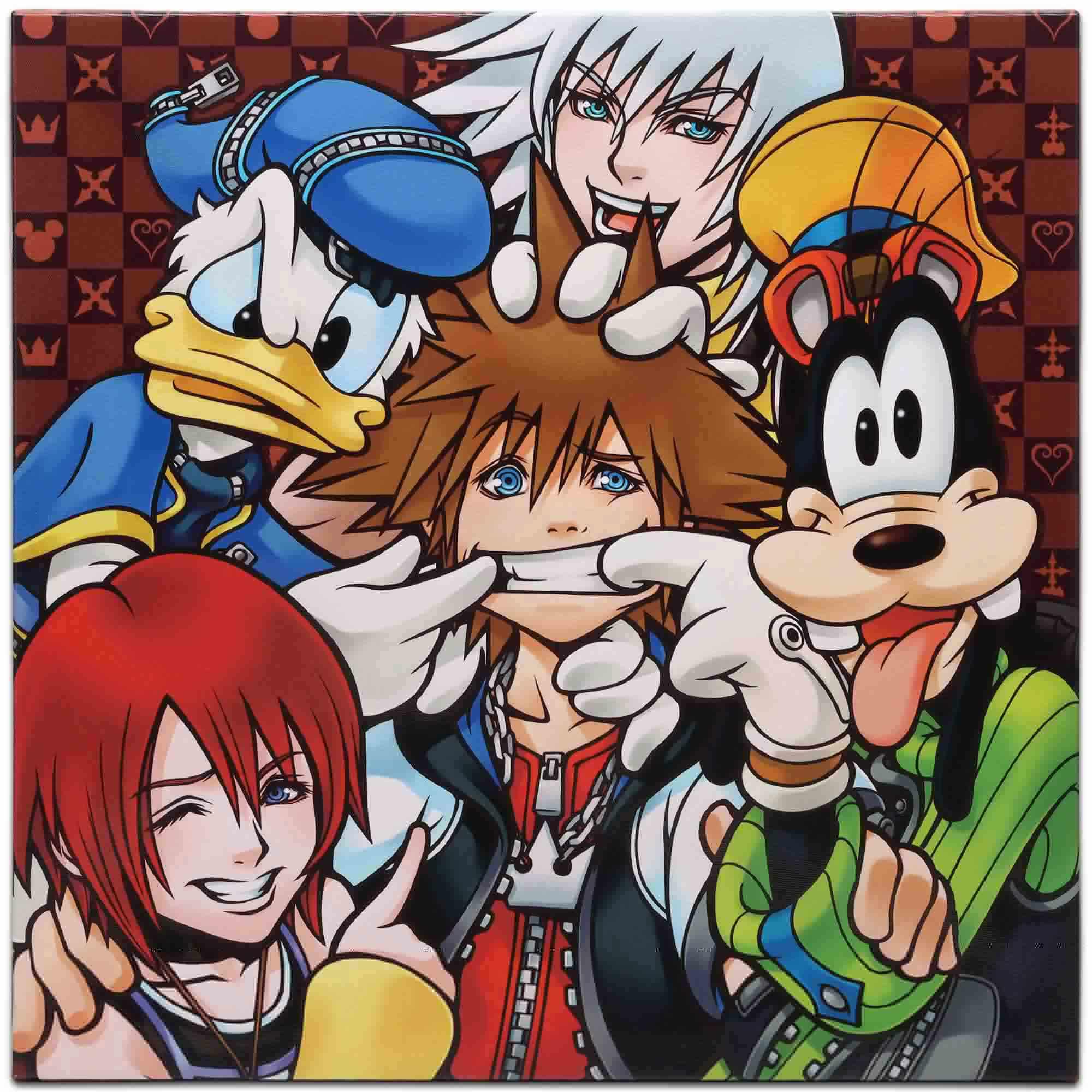 Disney Kingdom Hearts Character Group Canvas Wall Decor image