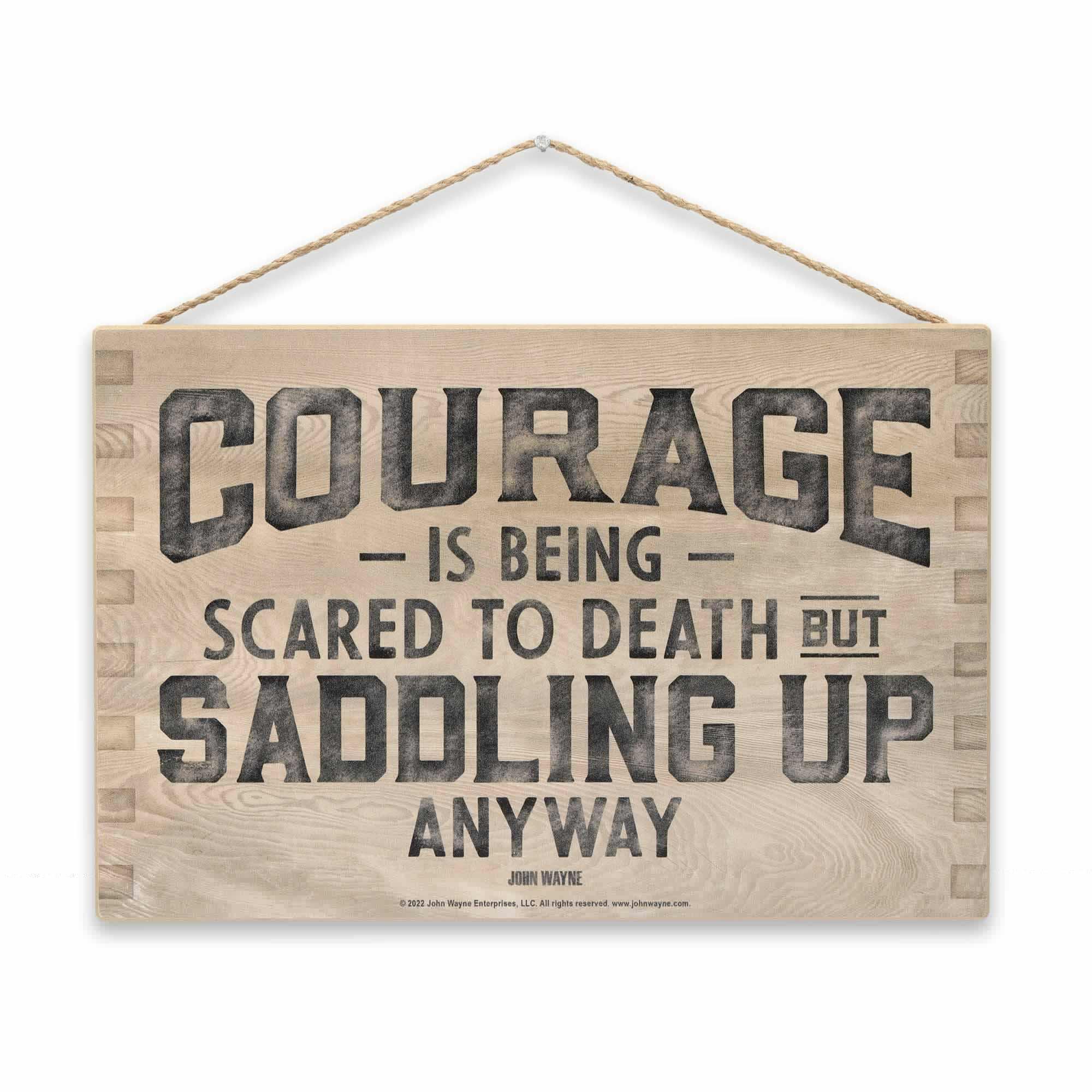 Courage is Saddling Up Anyway Wood Wall Decor image
