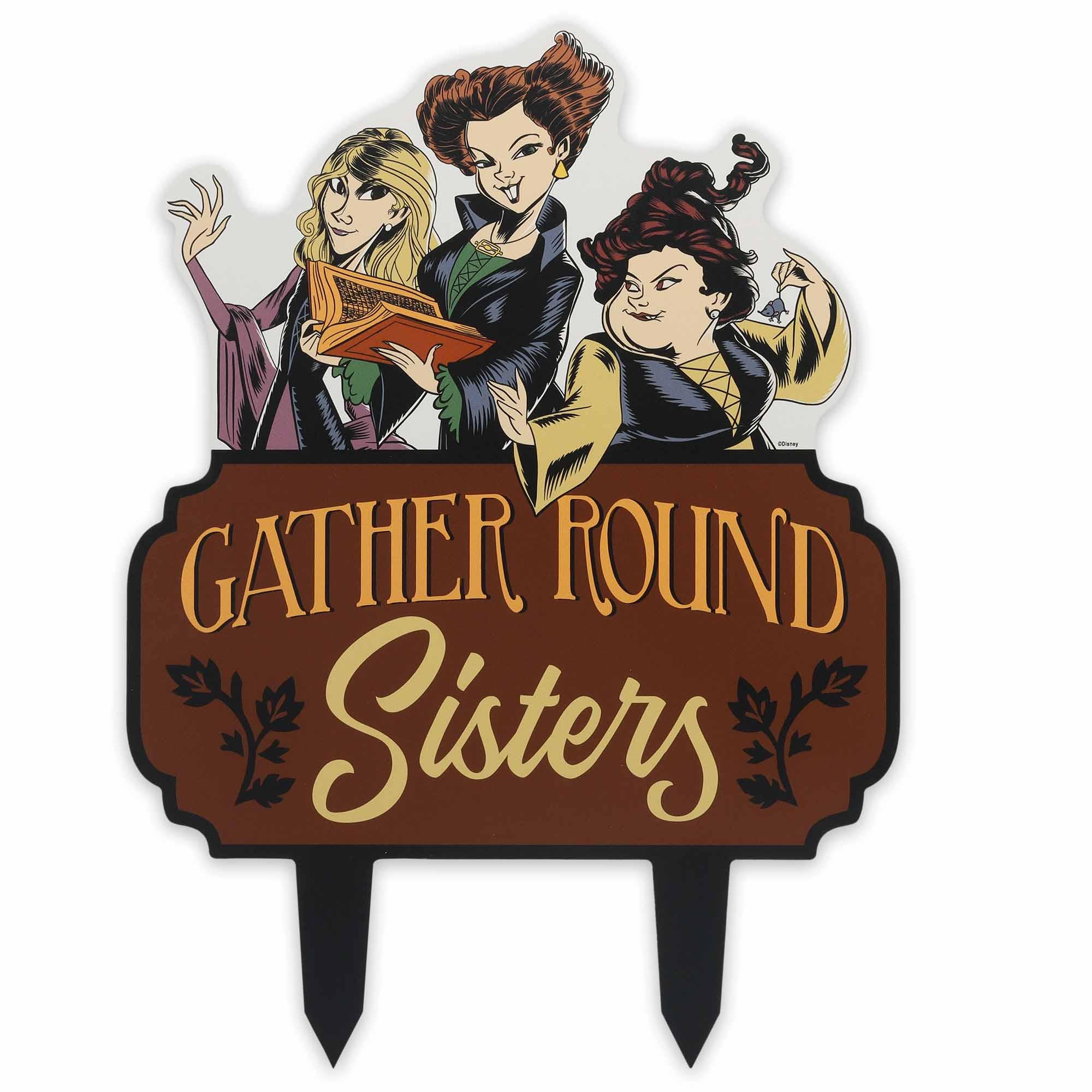 Disney Hocus Pocus Gather Round Sisters Metal Yard Stake