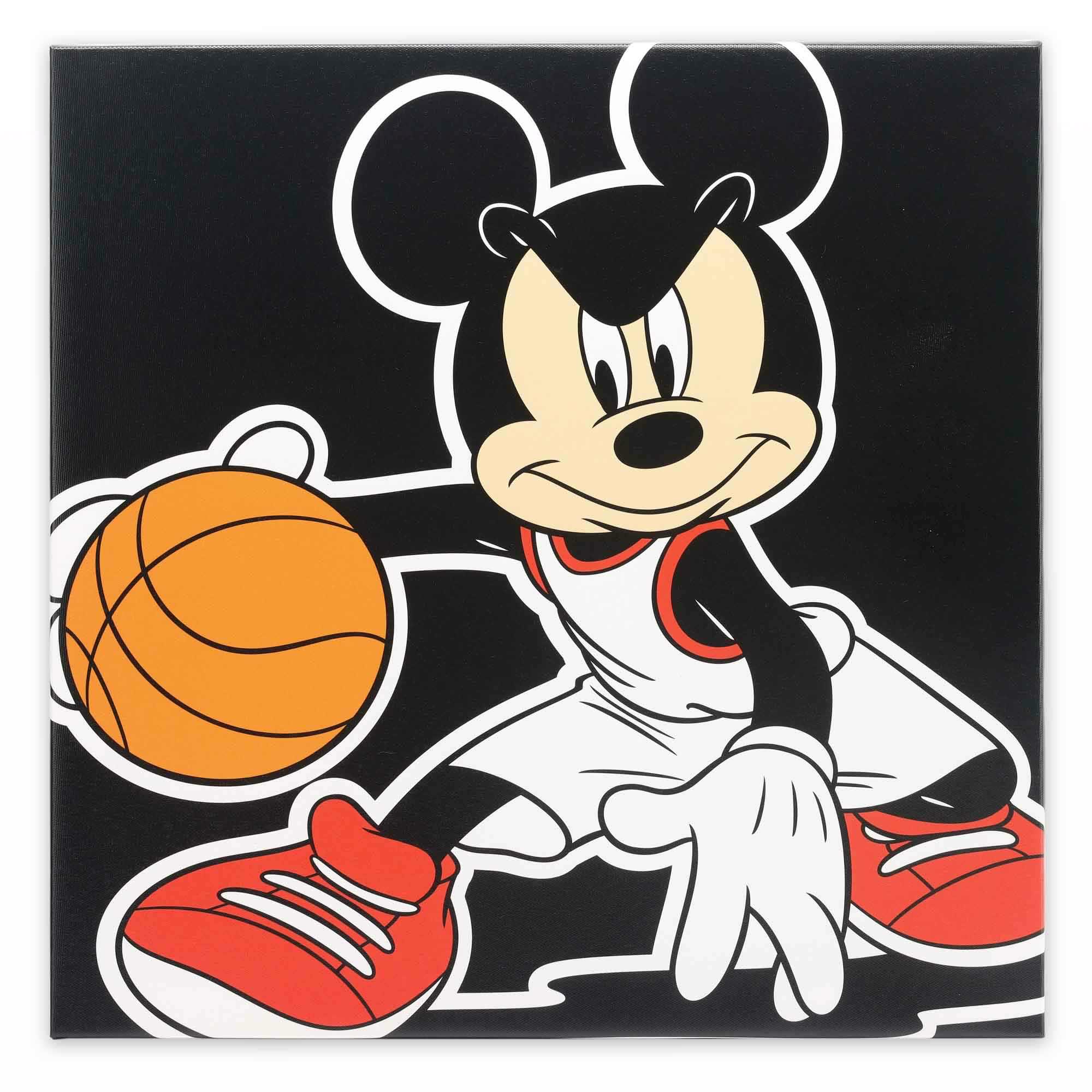 Disney Mickey Mouse Playing Basketball Canvas Wall Decor image