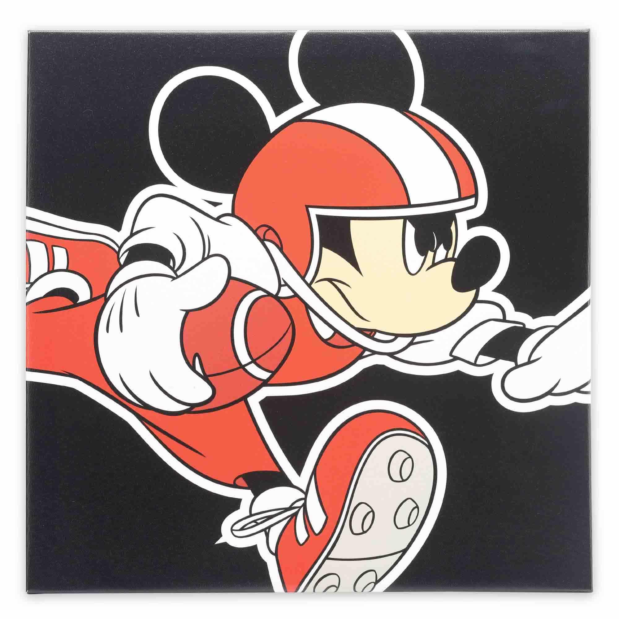 Disney Mickey Mouse Playing Football Canvas Wall Décor image