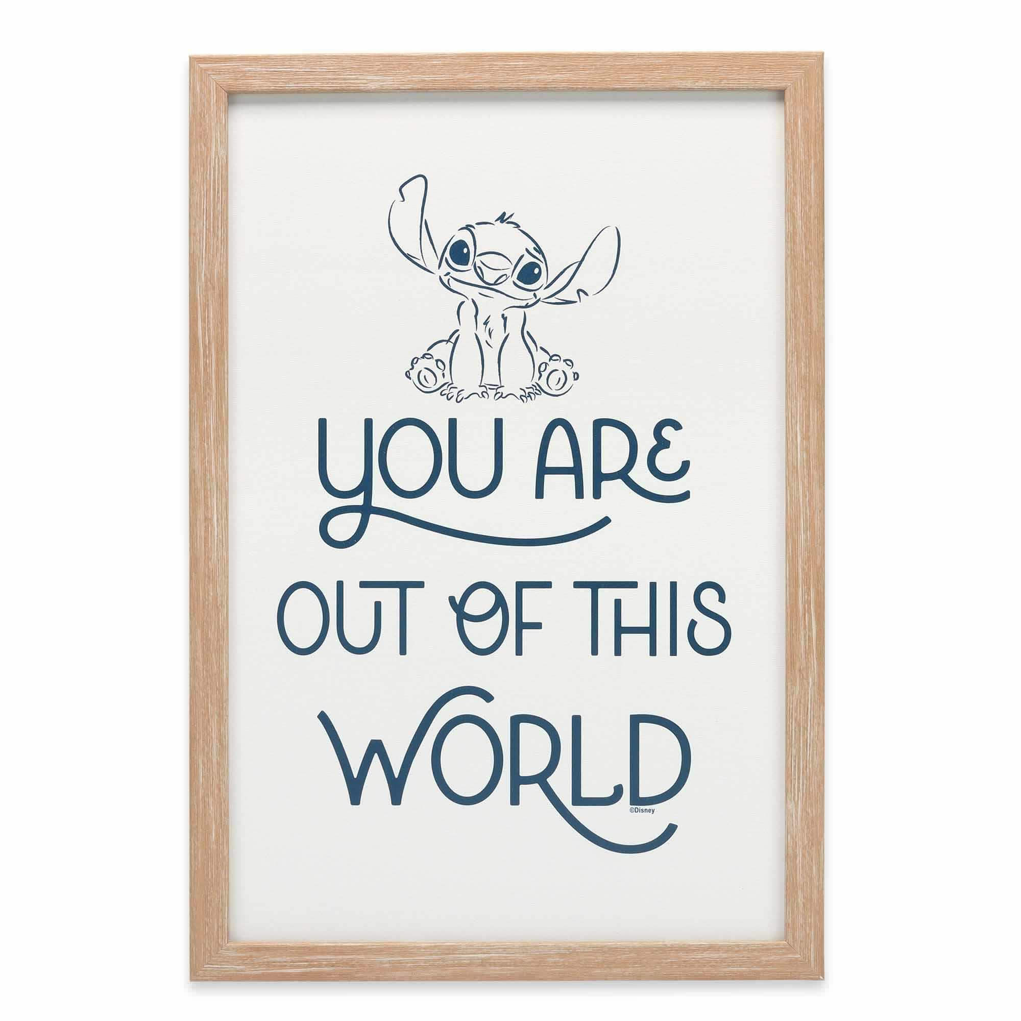 Disney Lilo & Stitch Out of This World Framed Wood Wall Decor image