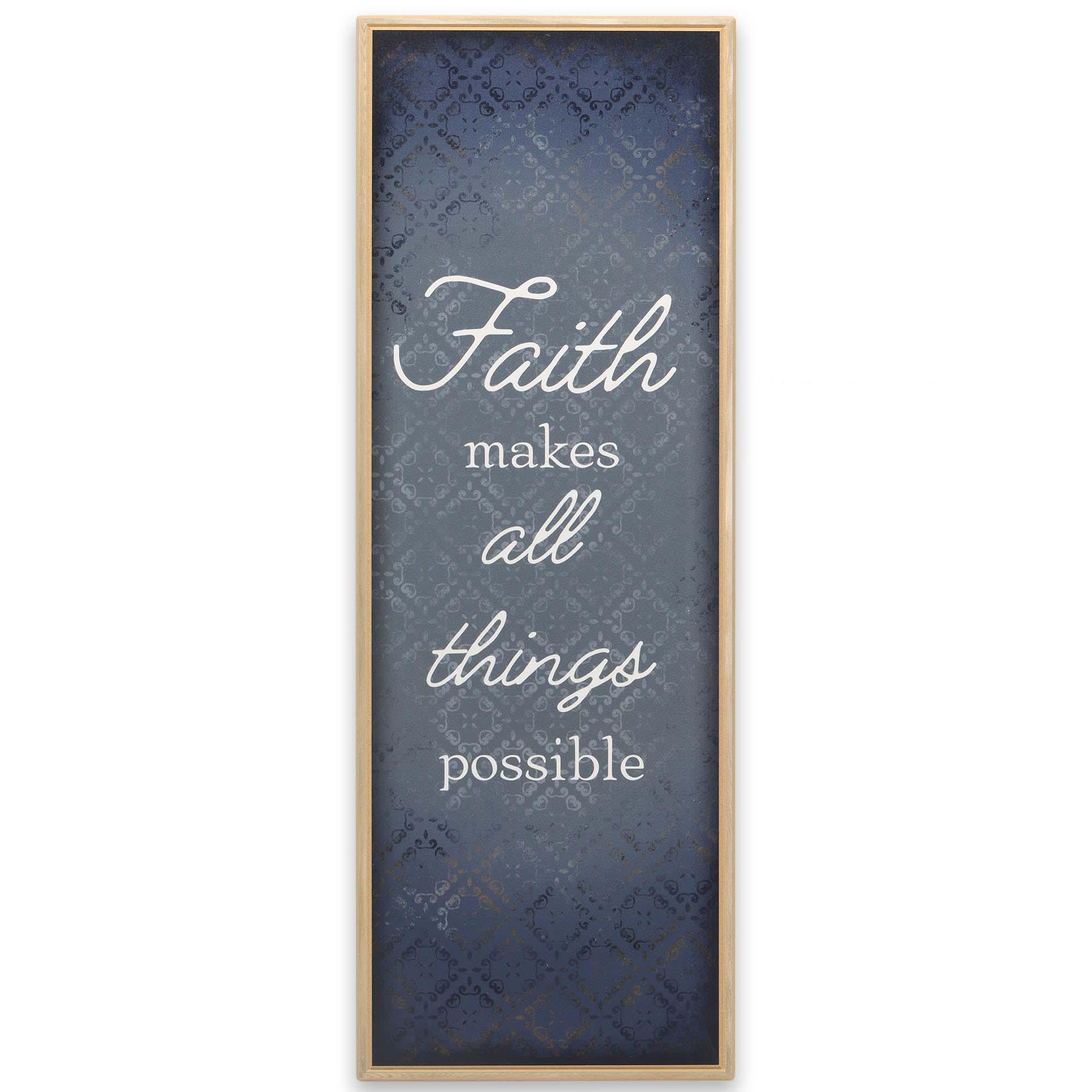 Faith Makes All Things Possible Framed Wood Wall Decor image