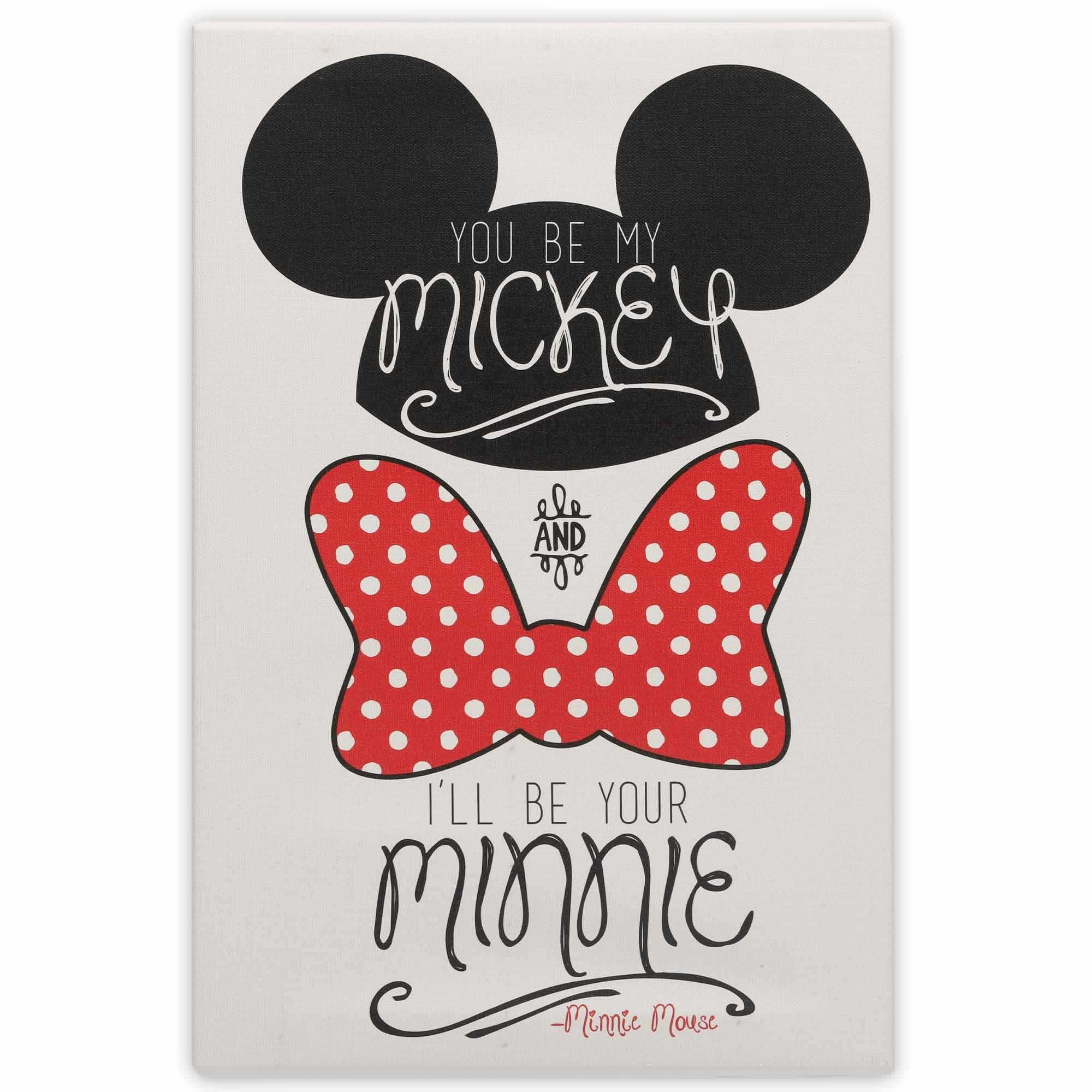 Disney Mickey & Minnie Mouse Be My Mickey Canvas Wall Decor image