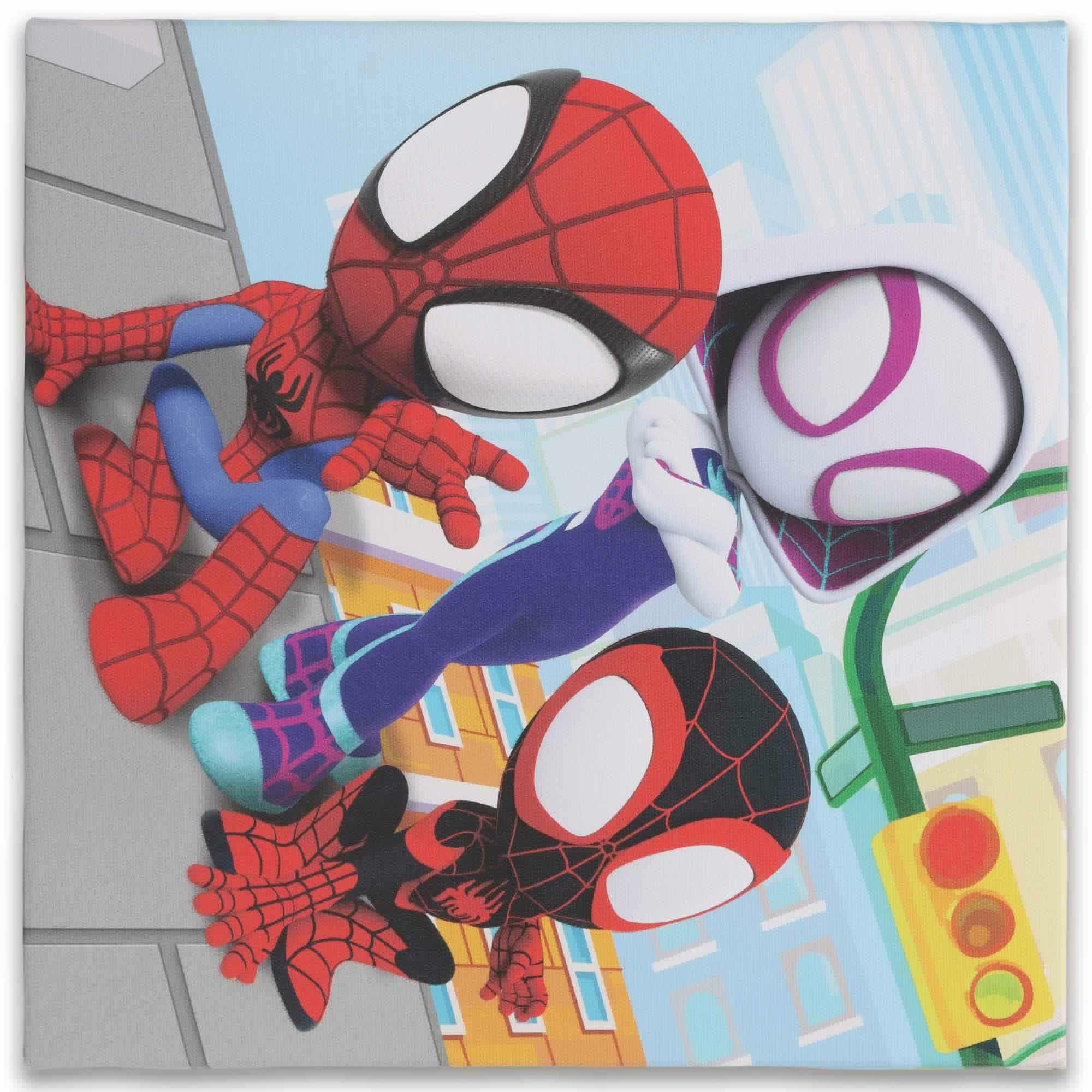 Marvel Spidey and His Amazing Friends Street Scene Canvas Wall Decor image