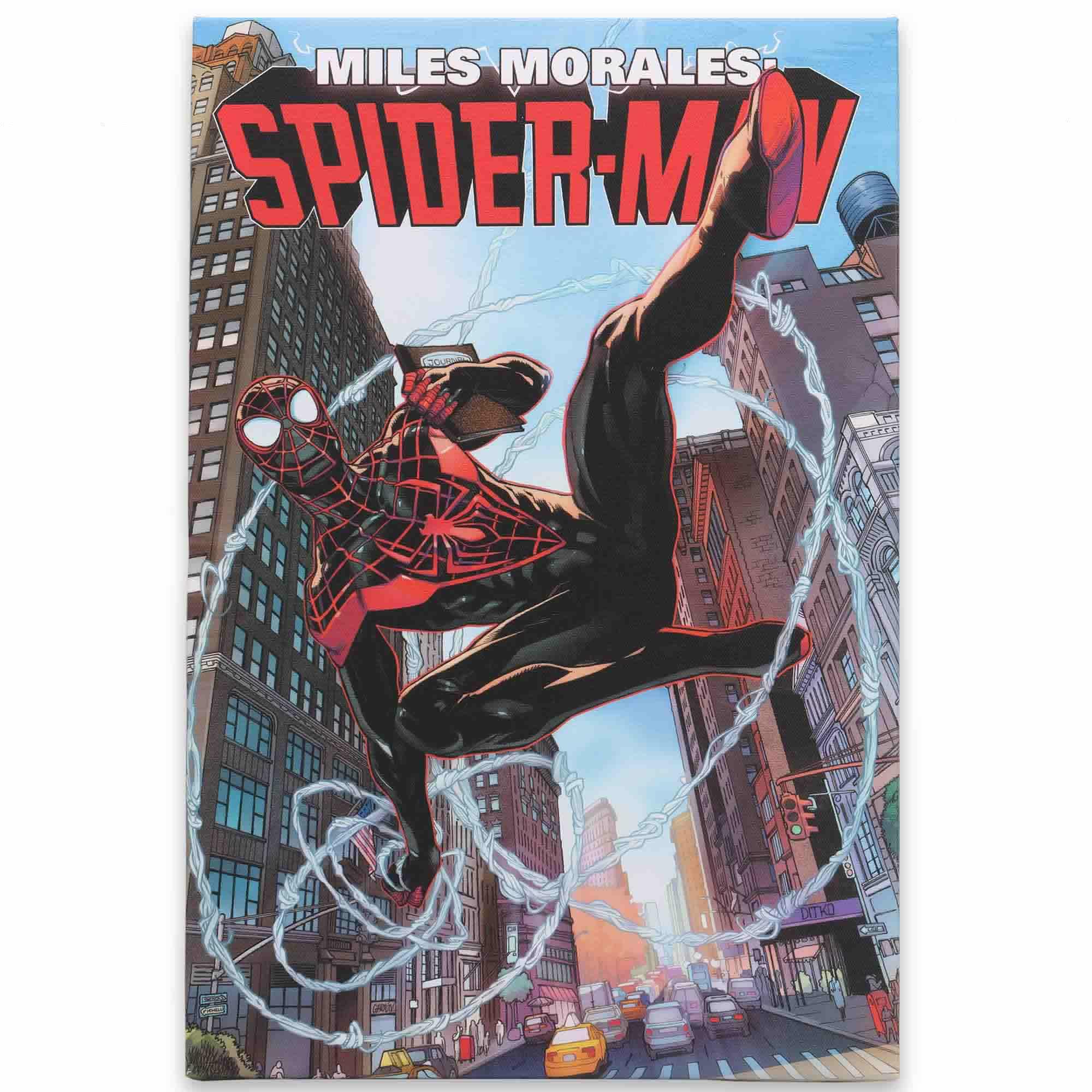 Marvel Spider-Man Miles Morales City Scene Canvas Wall Decor image