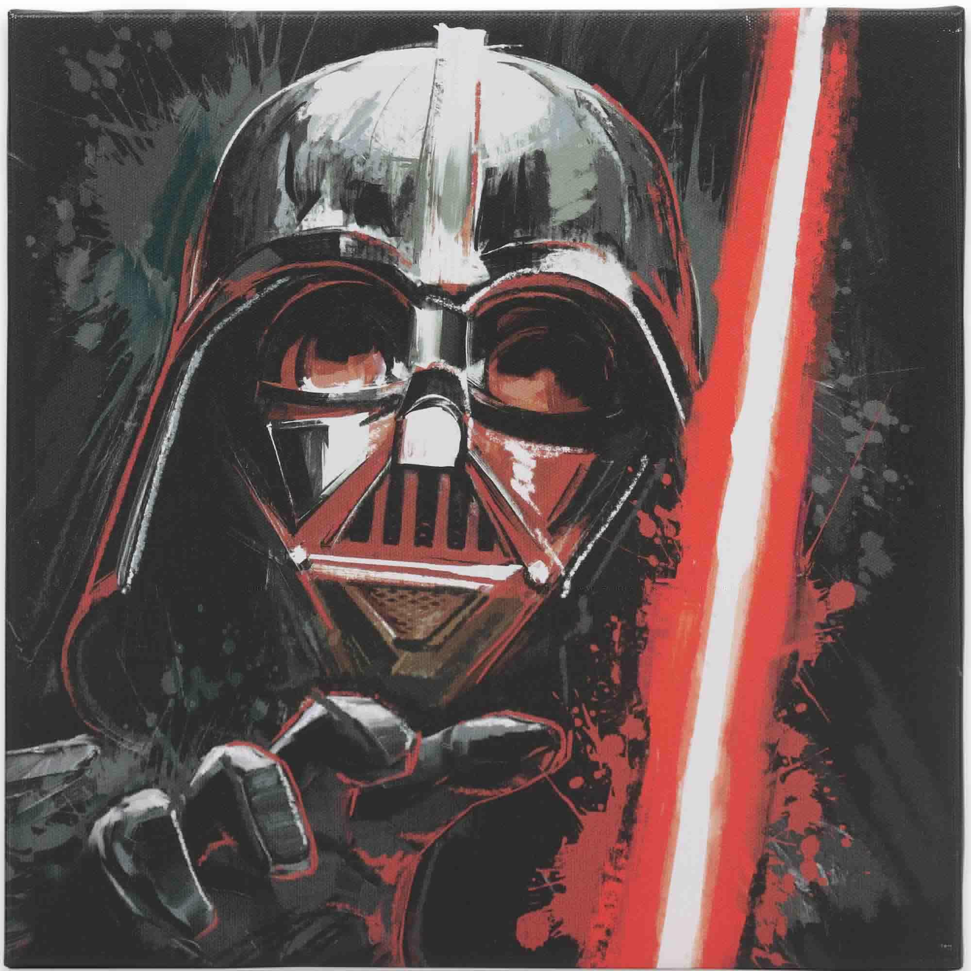 Star Wars Darth Vader & Lightsaber Painterly Canvas Wall Decor image