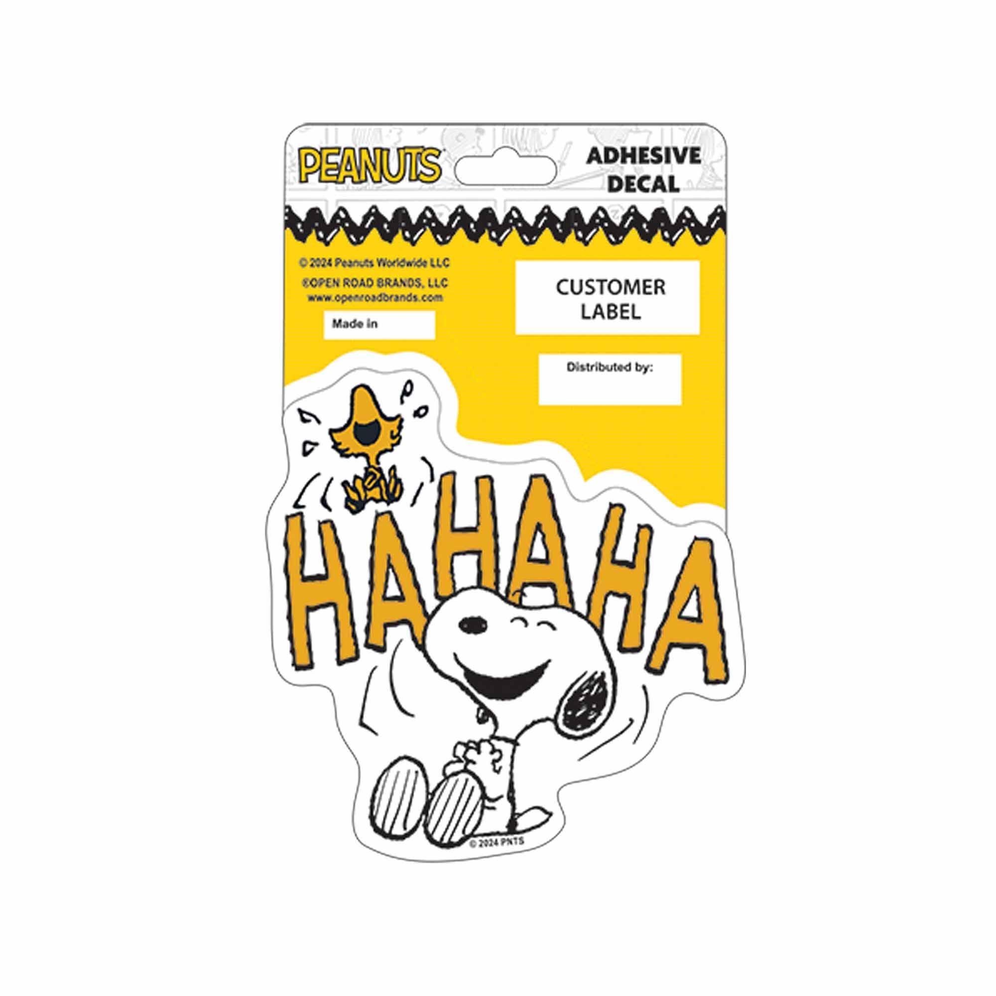 Snoopy Hahaha Vinyl Decal for Laptops Bottles and Tech Gear image