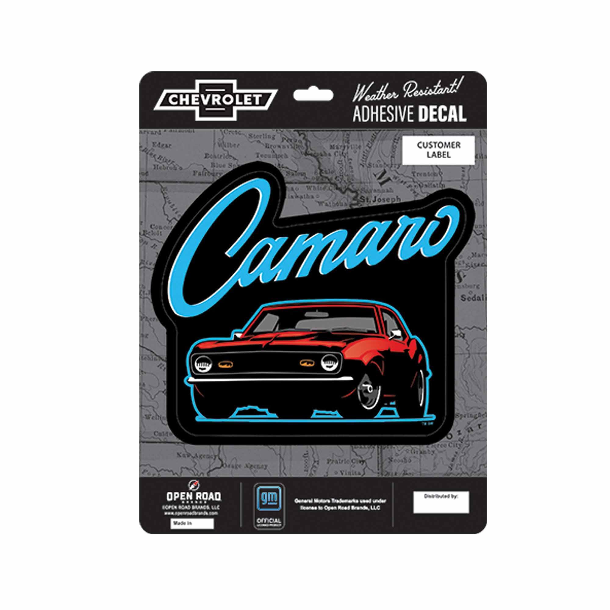 Camaro Adhesive Vinyl Decal for Cars Garages and Automotive Displays image