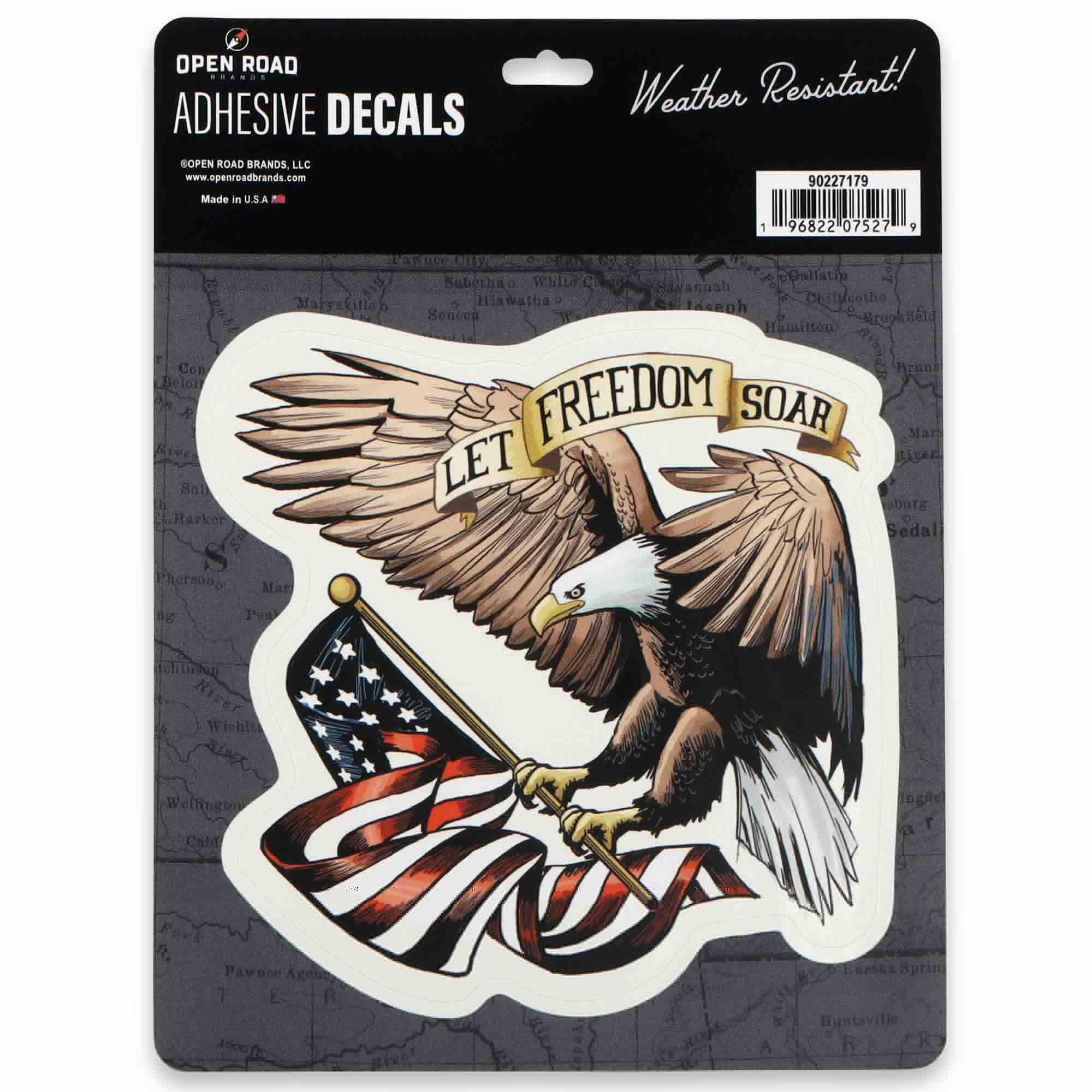 American Eagle Let Freedom Soar Adhesive Decal image