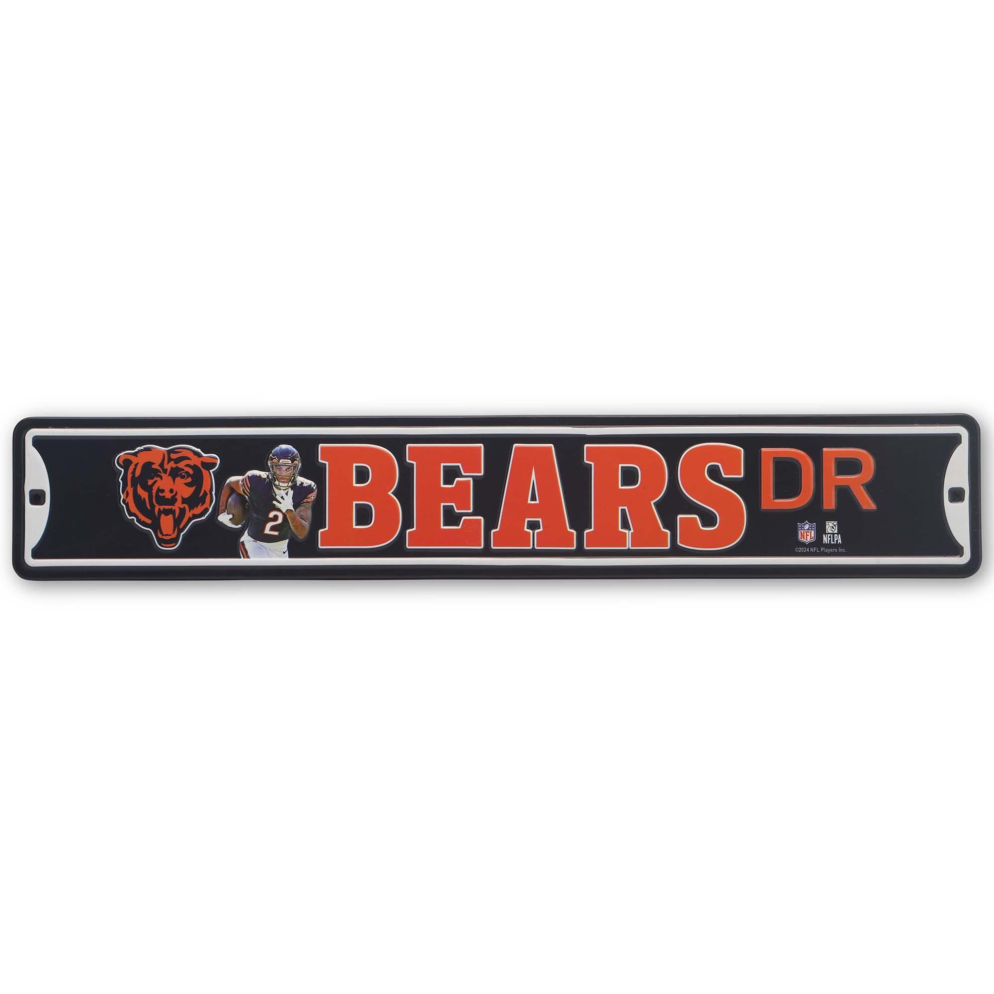NFL Chicago Bears DJ Moore Metal Street Sign