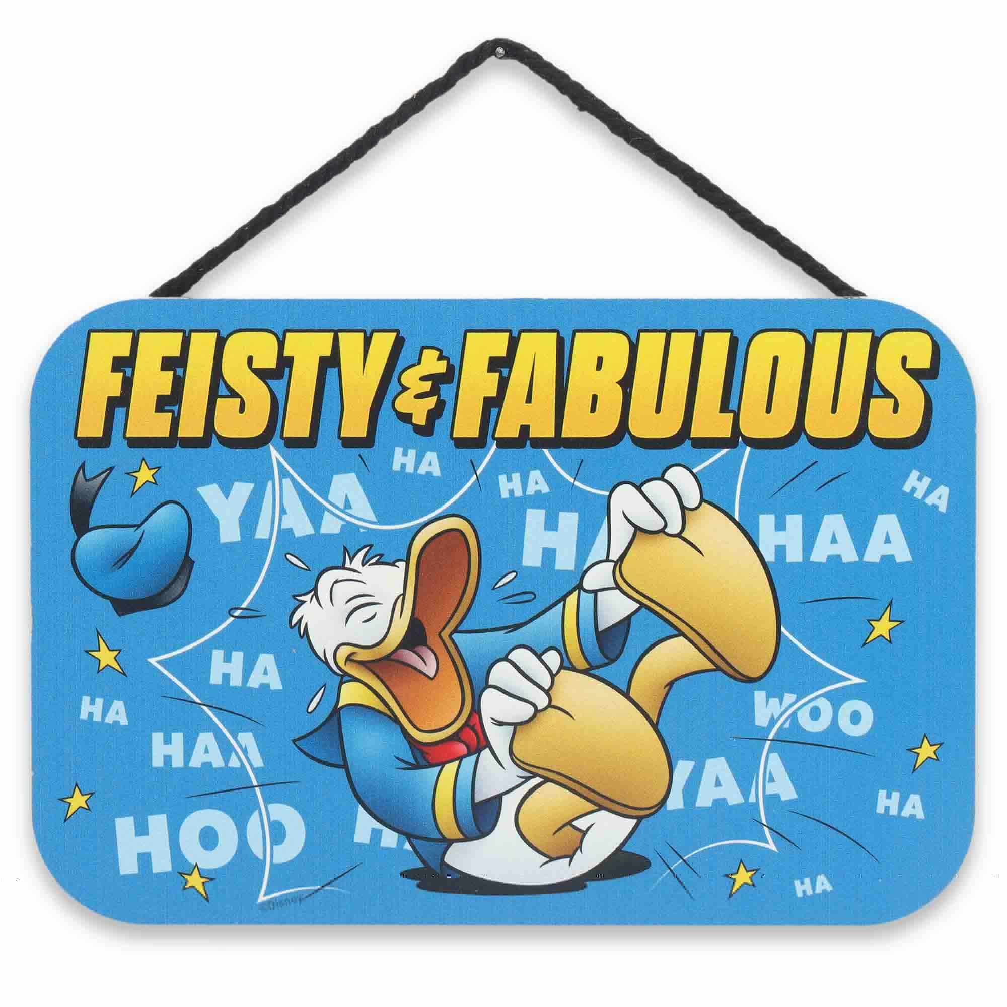 Disney Donald Duck Feisty & Fabulous Hanging Wood Wall Decor image