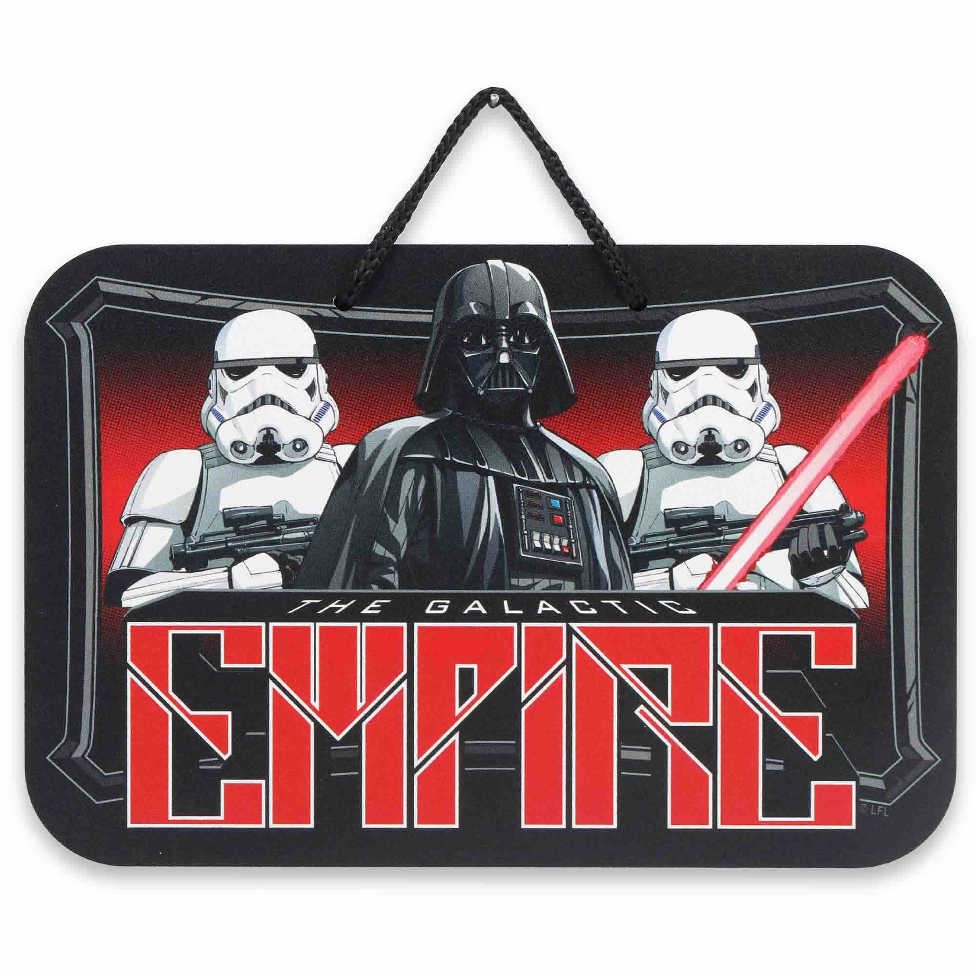 Star Wars Galactic Empire Darth Vader & Stormtroopers Hanging Metal Sign image