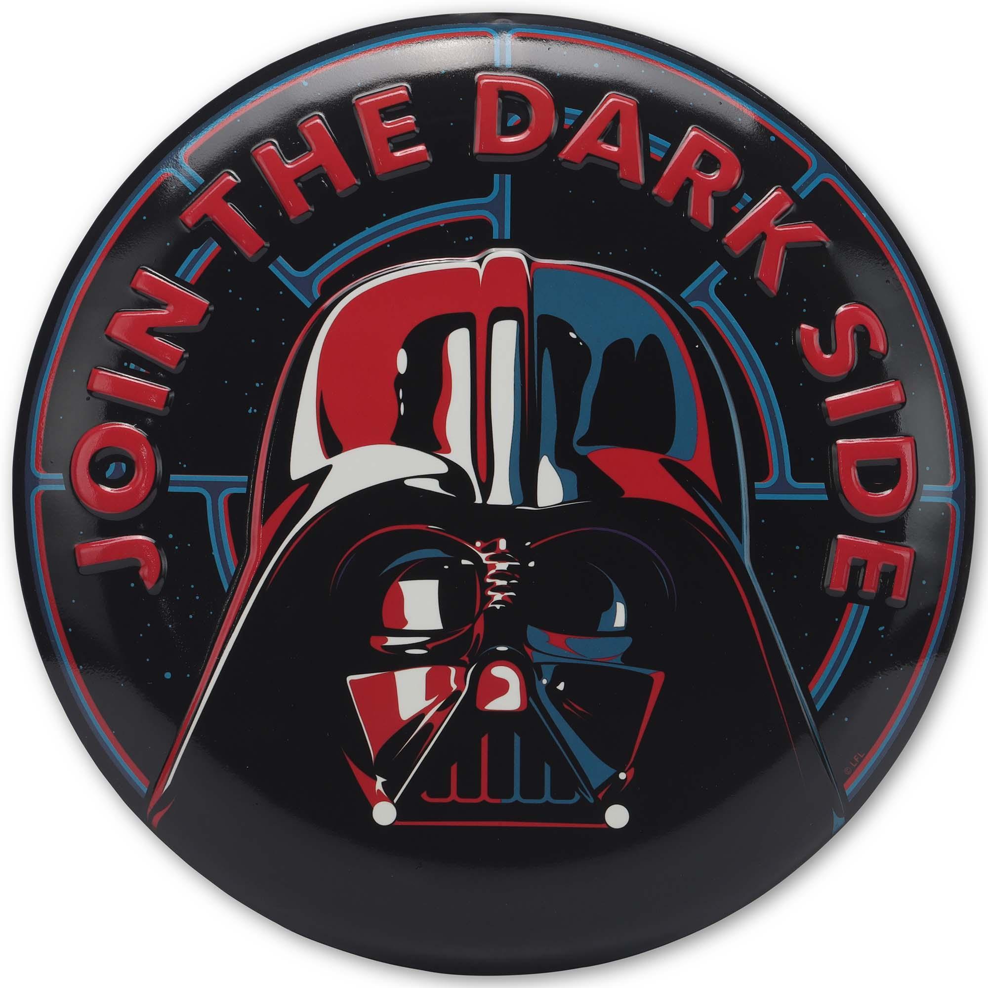 Star Wars Darth Vader Join the Dark Side Round Metal Sign image
