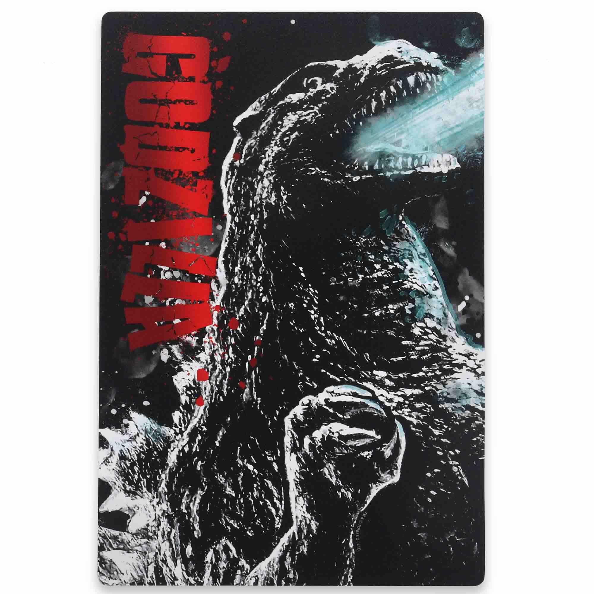 Toho International Godzilla Atomic Breath Black & White Metal Sign image