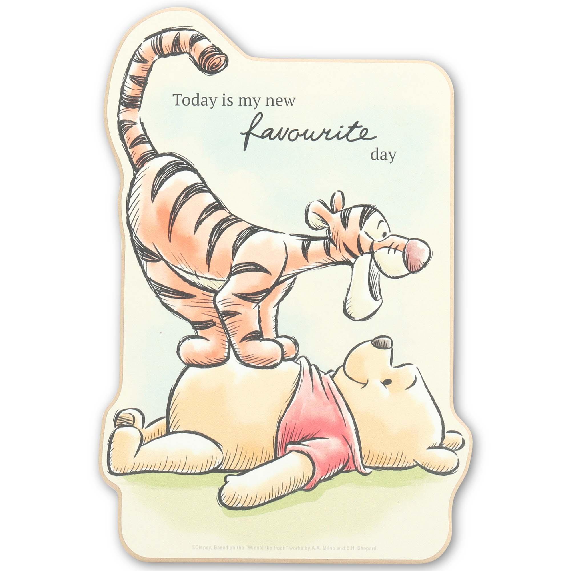 Disney Winnie the Pooh & Tigger Today is My New Favorite Day Wood Wall Decor image